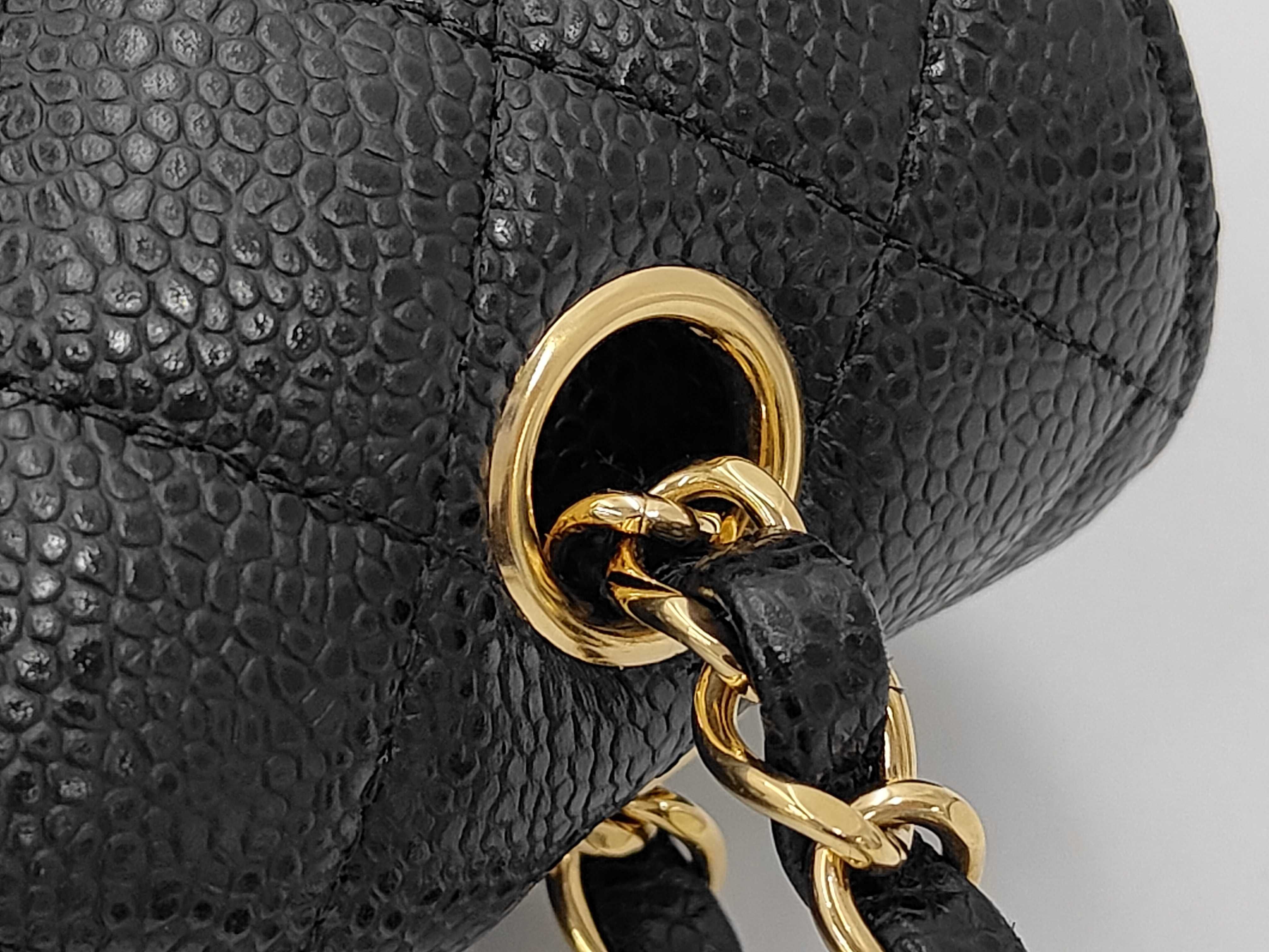 CF Black Gold Calfskin Shoulder Bag — view 7