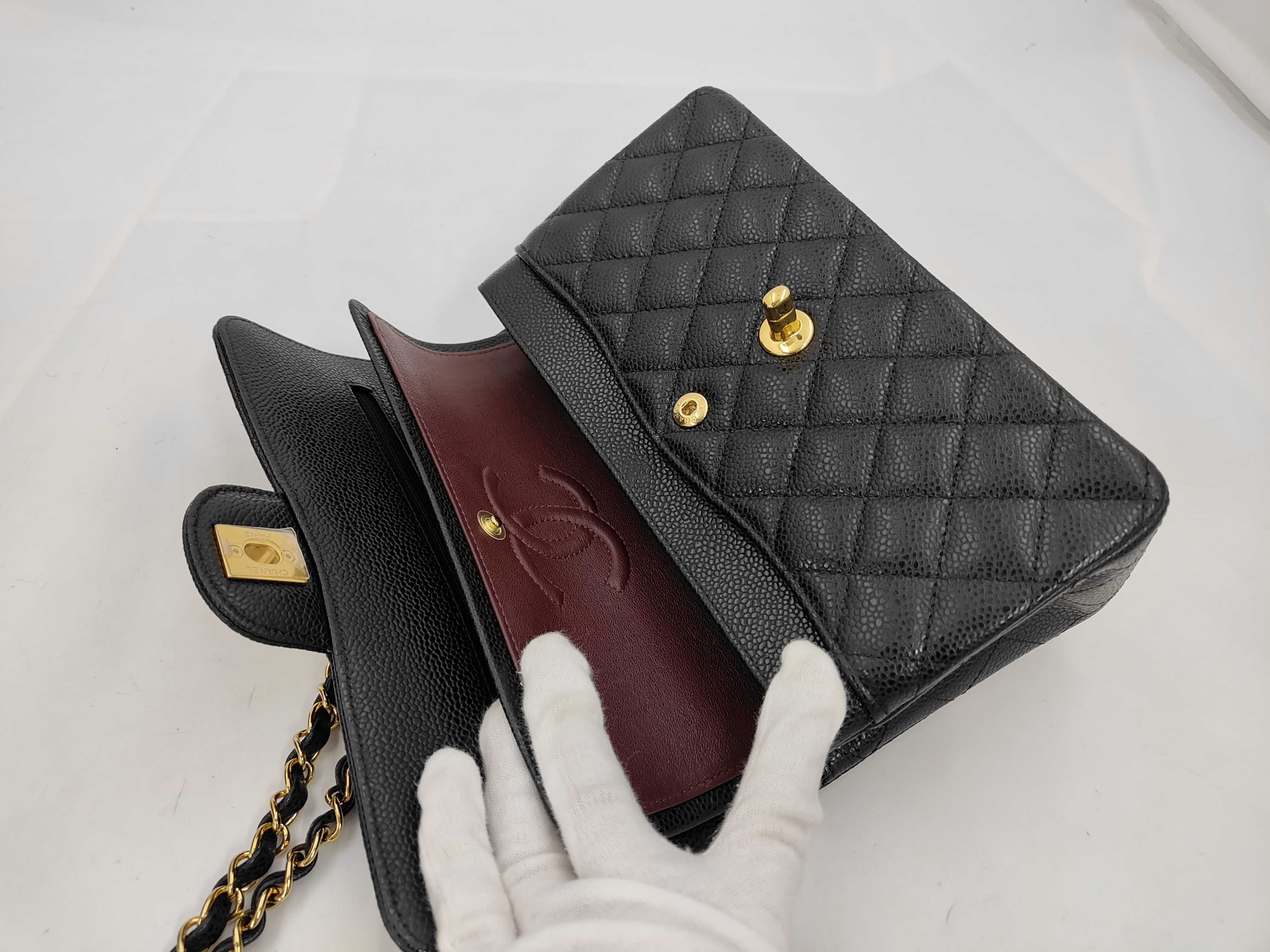 CF Black Gold Calfskin Shoulder Bag — view 8