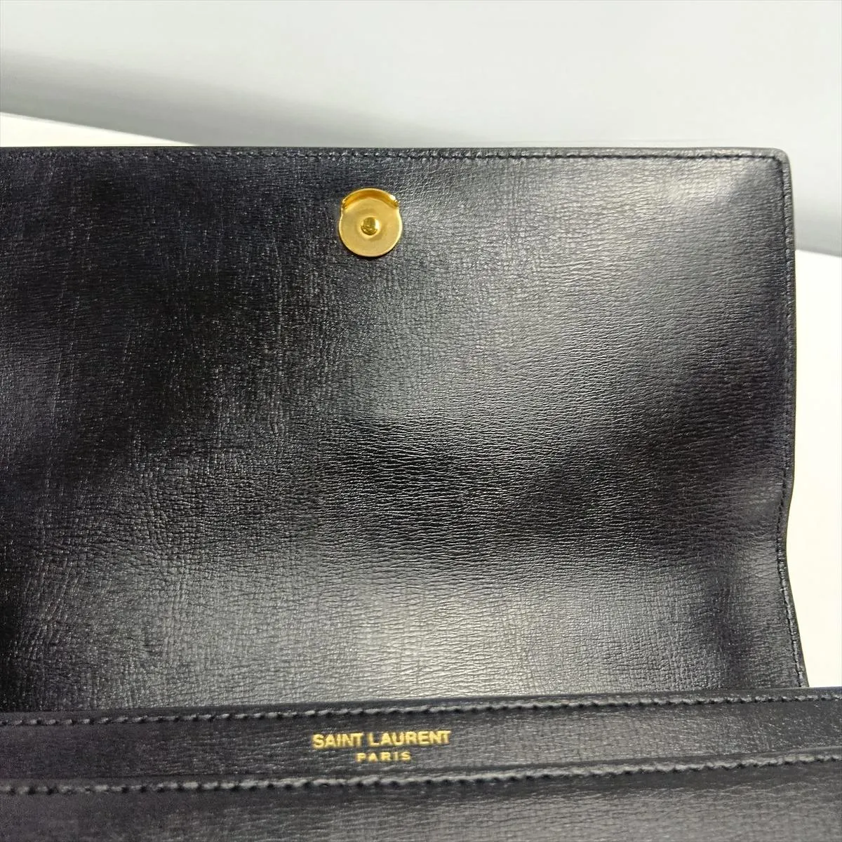 Sunset Leather Chain Shoulder Bag, Black, 442906 — view 12
