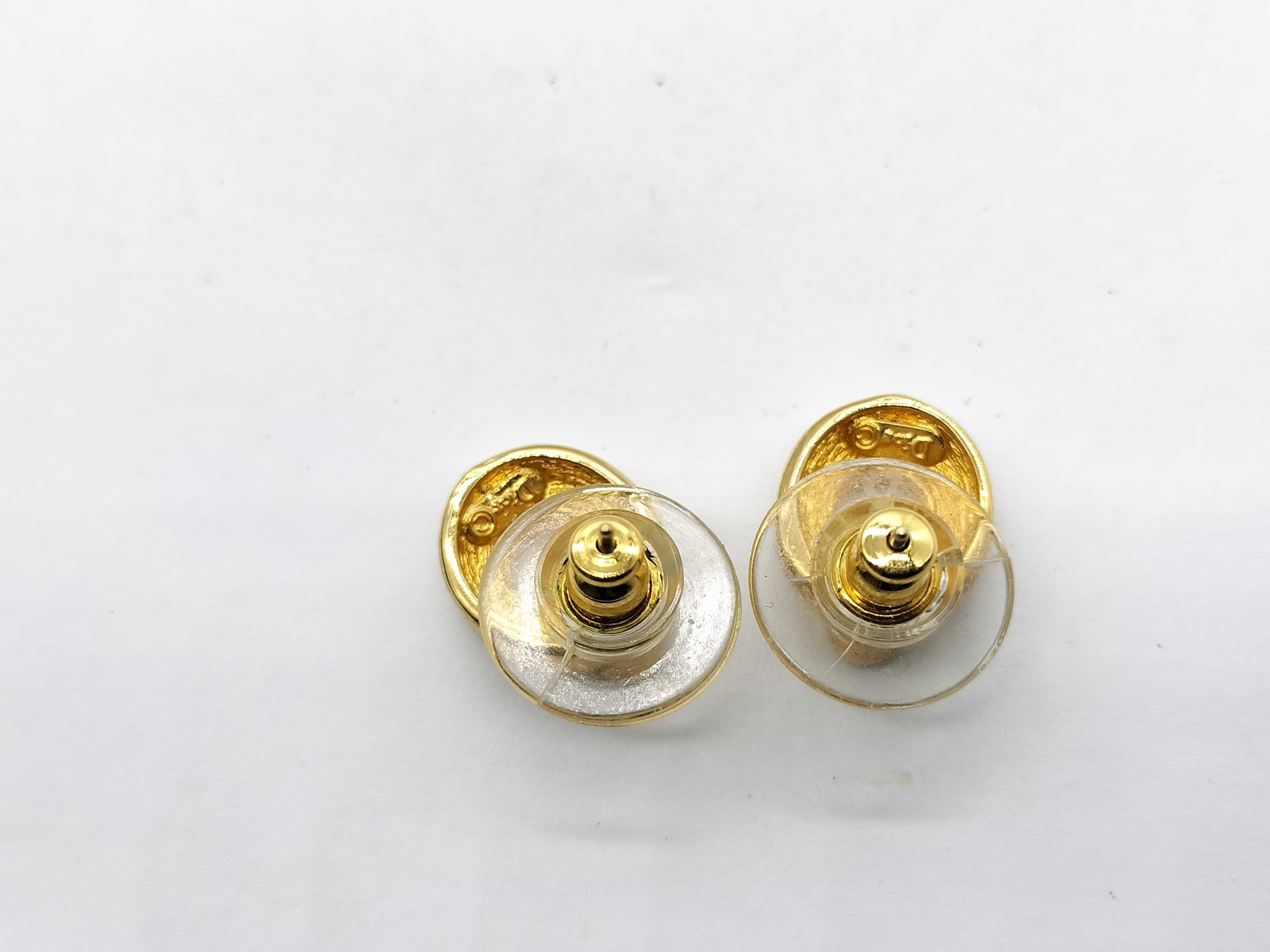 Gold Rhinestone Earrings — view 2