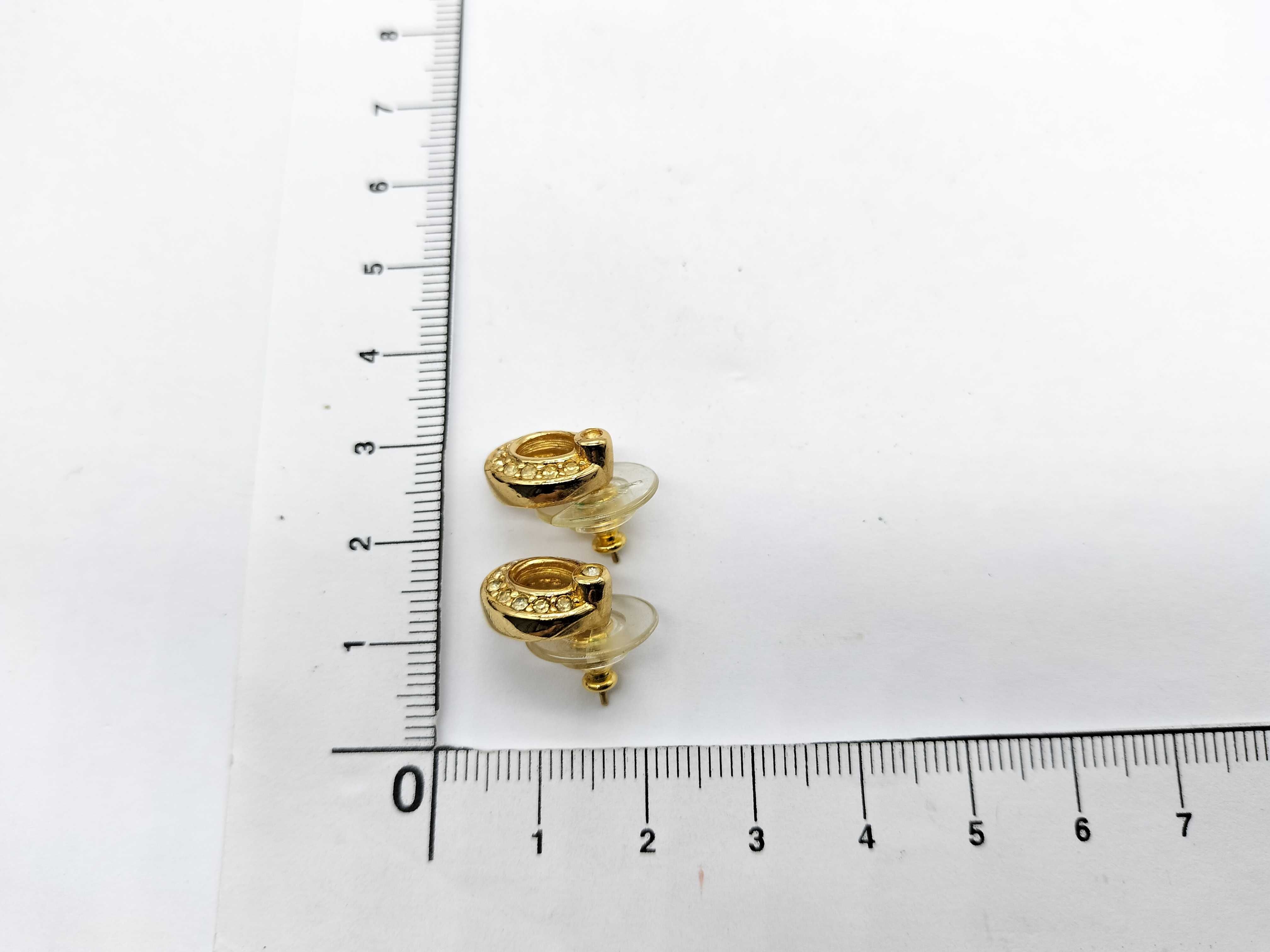 Gold Rhinestone Earrings — view 5