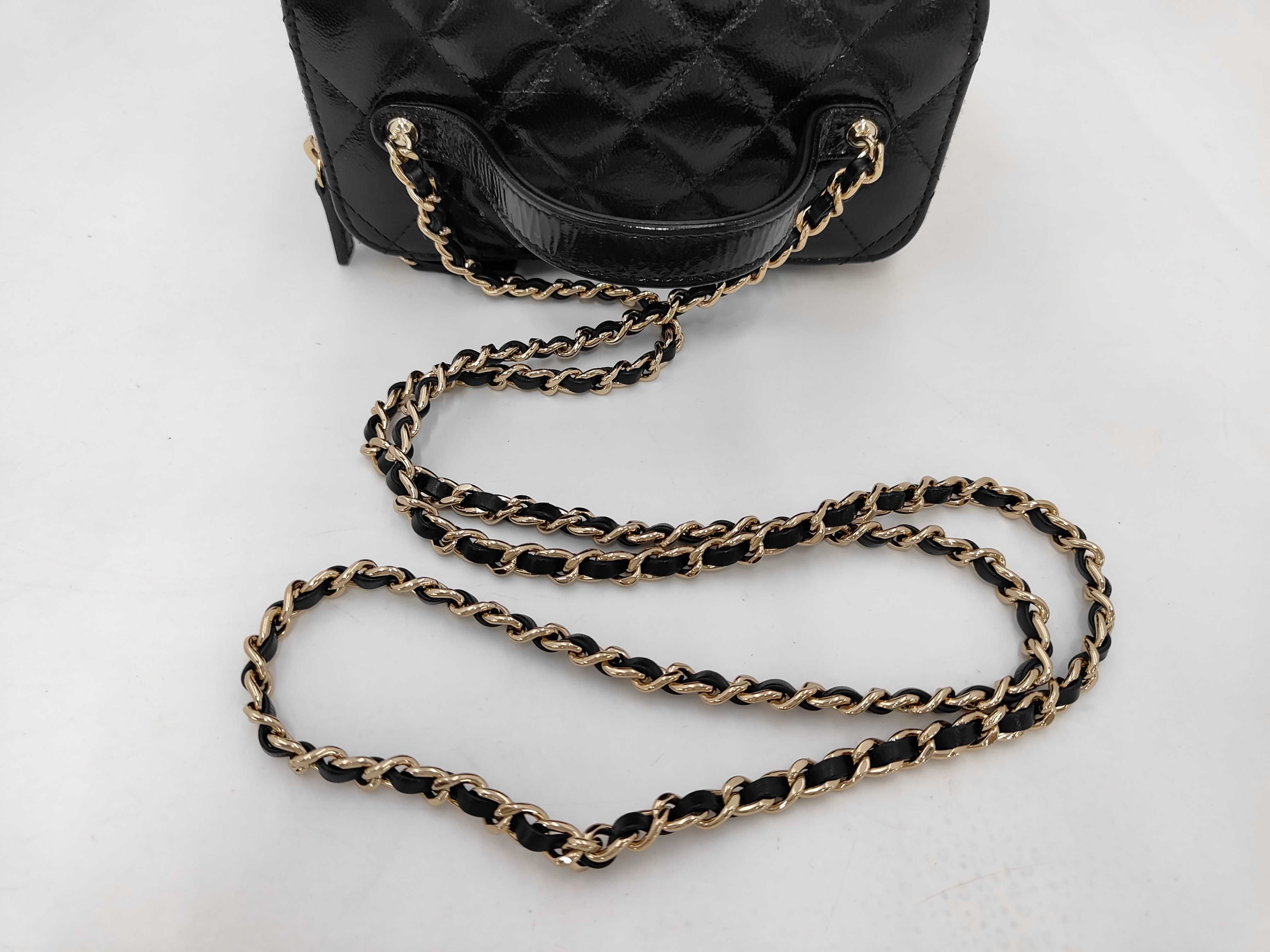 Mini Vanity Chain Shoulder Bag, Black, TEG813E2 (with dust bag) — view 9