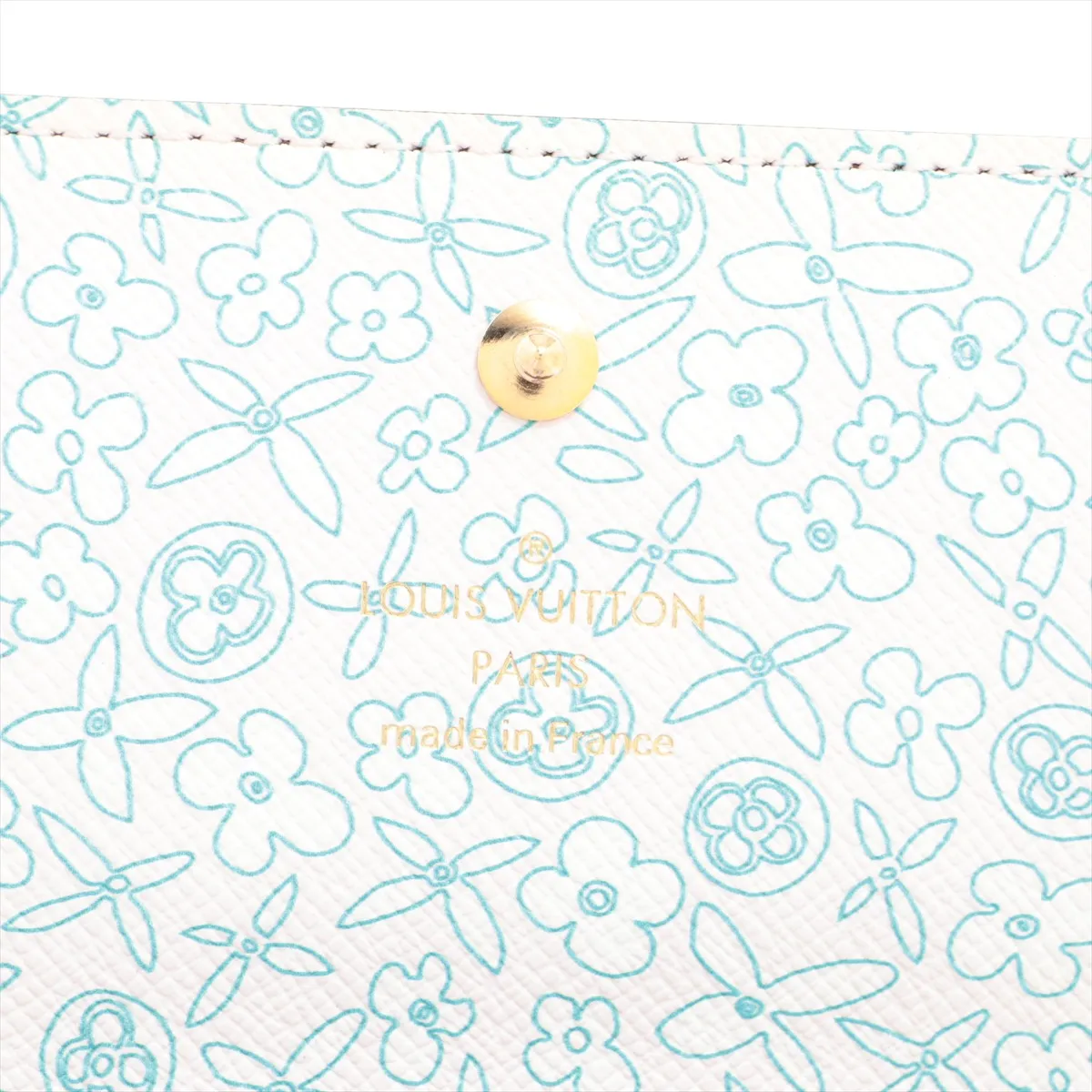 Monogram Fleuri Portefeuille Elise Model Number Rose Compact Wallet — view 8