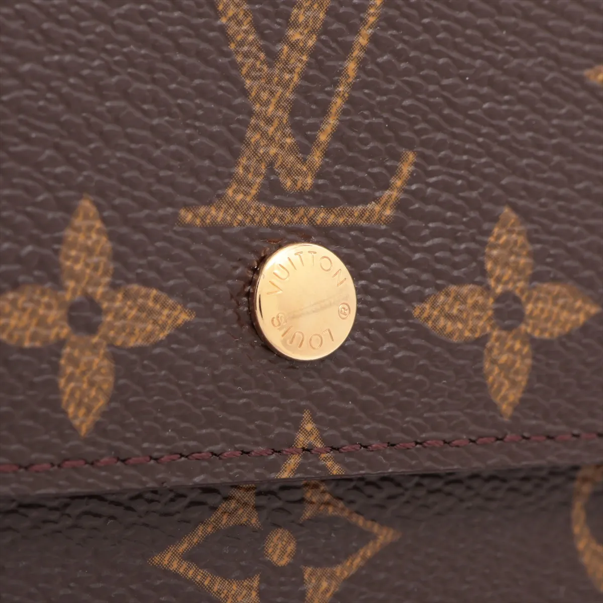 Monogram Fleuri Portefeuille Elise Model Number Rose Compact Wallet — view 9
