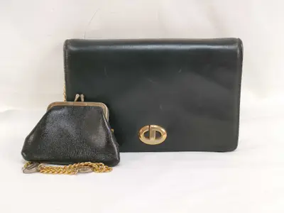 Lady Dior Vintage Old Leather CD Logo Chain Shoulder Bag