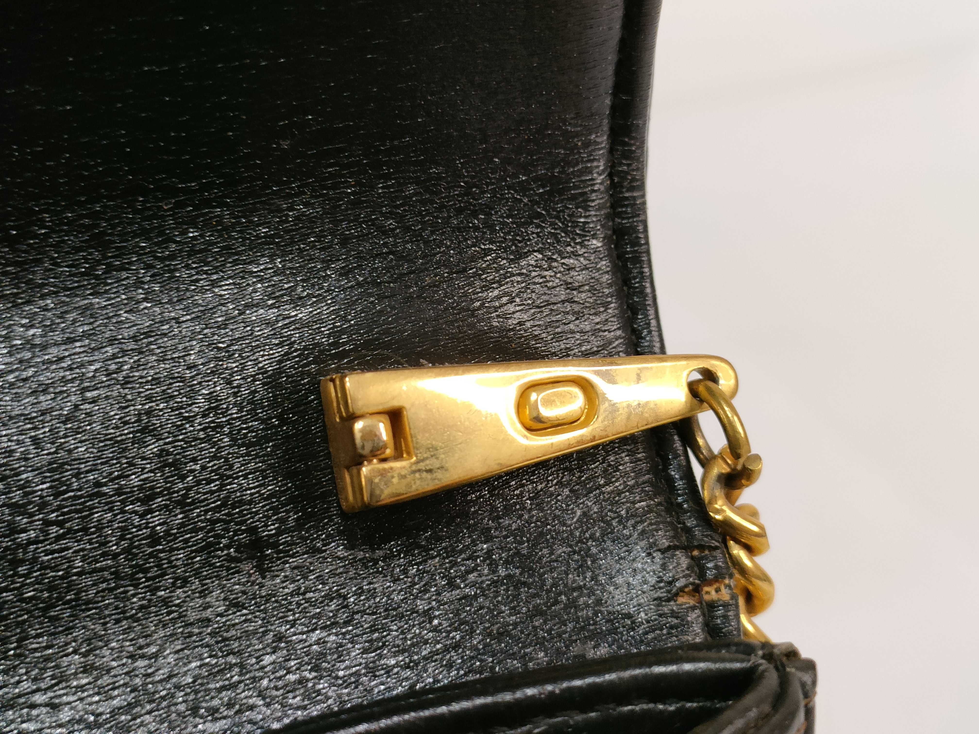 Lady Dior Vintage Old Leather CD Logo Chain Shoulder Bag — view 12