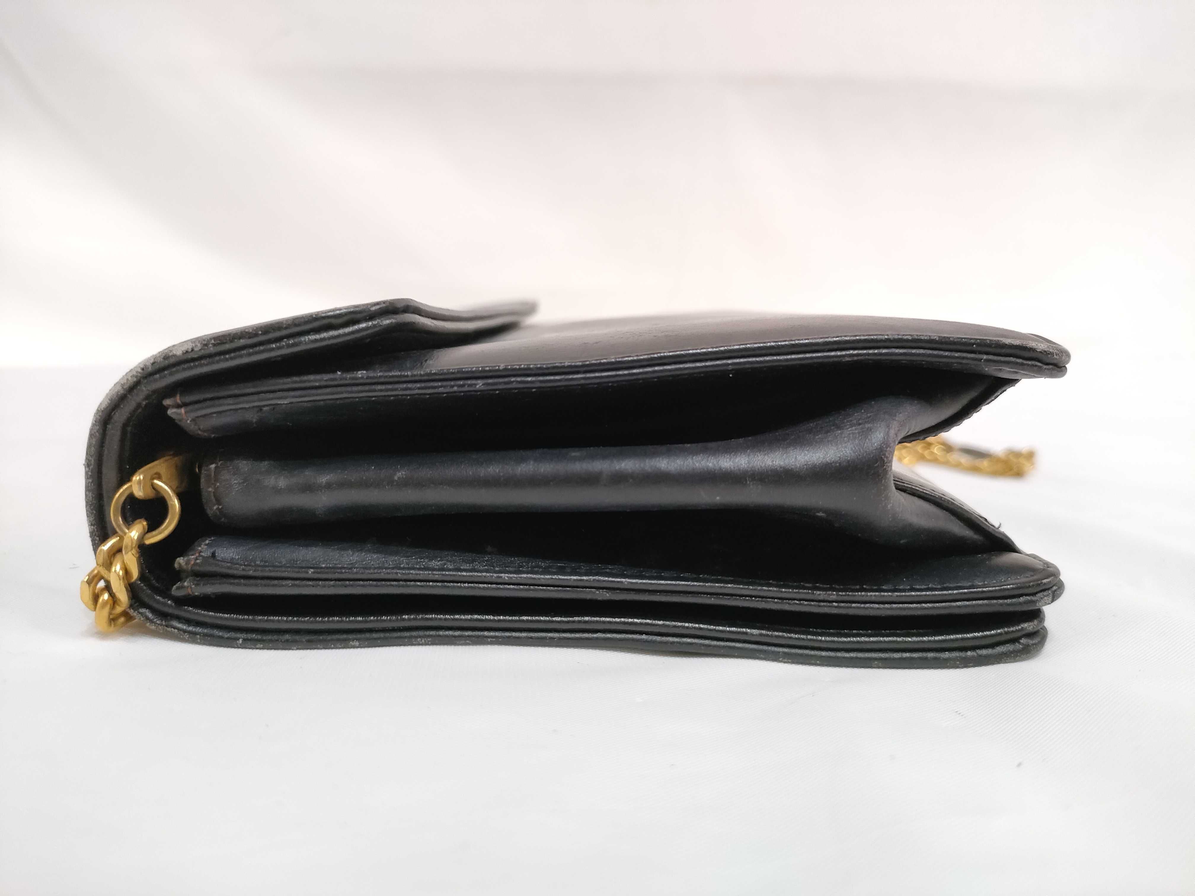 Lady Dior Vintage Old Leather CD Logo Chain Shoulder Bag — view 8