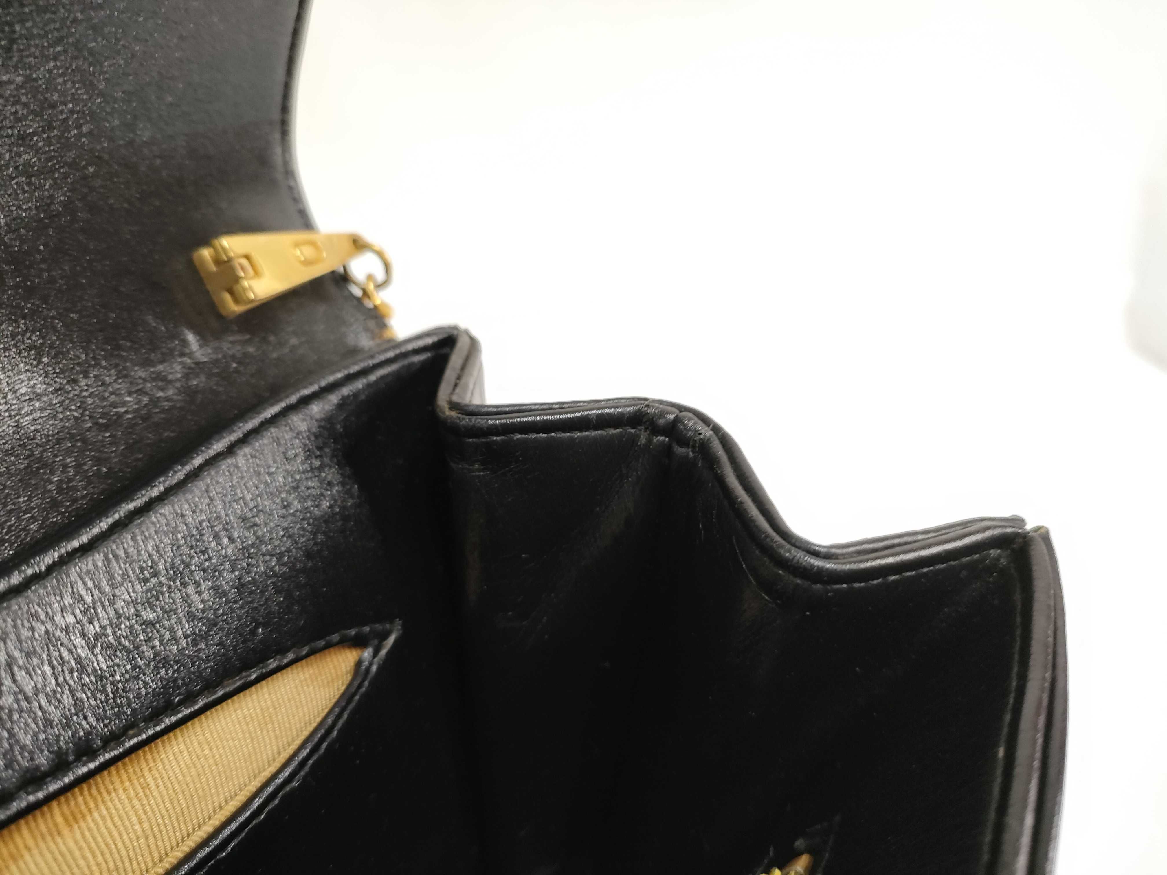 Lady Dior Vintage Old Leather CD Logo Chain Shoulder Bag — view 10