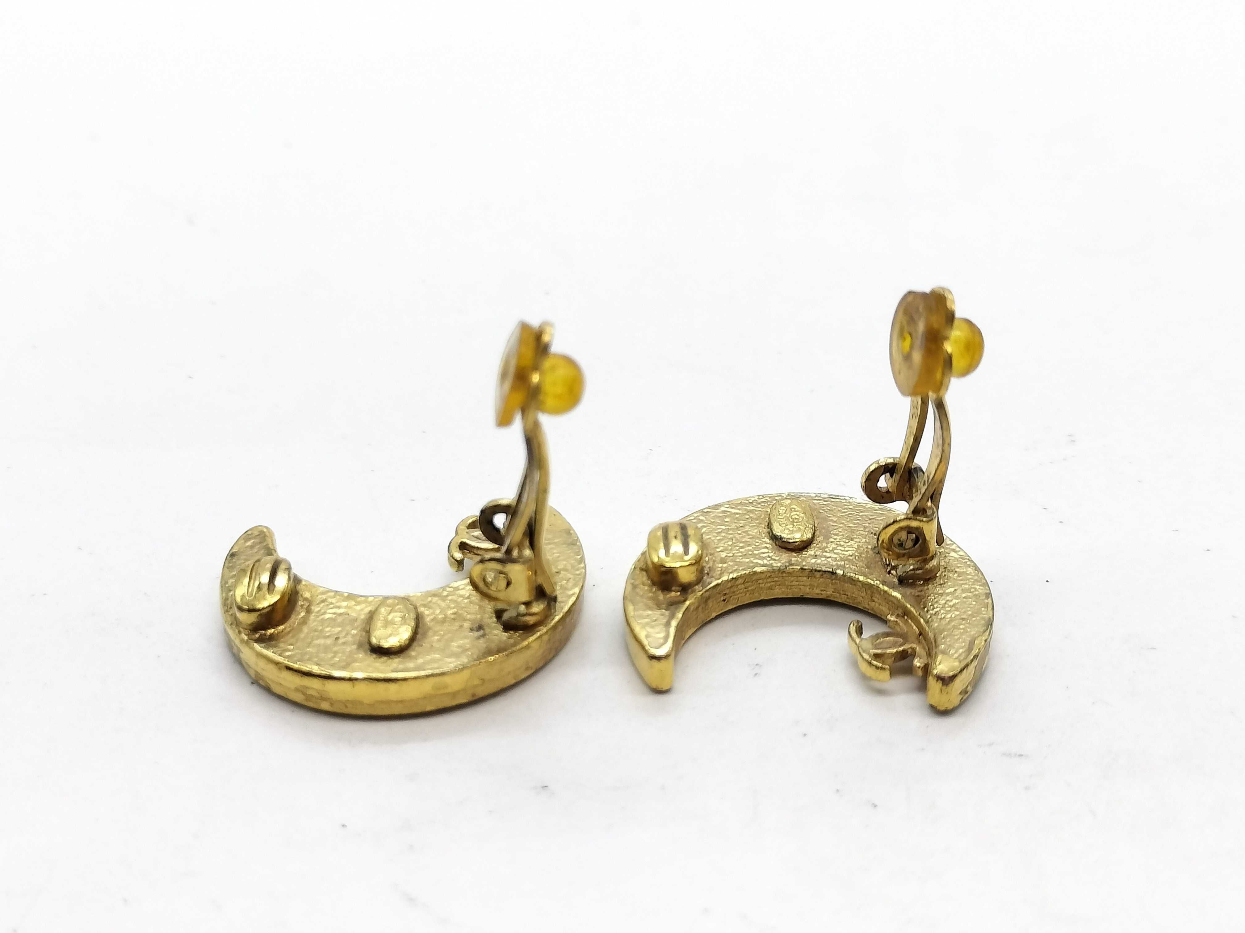 Earrings Crescent Moon Rhinestone Black Earrings — view 5