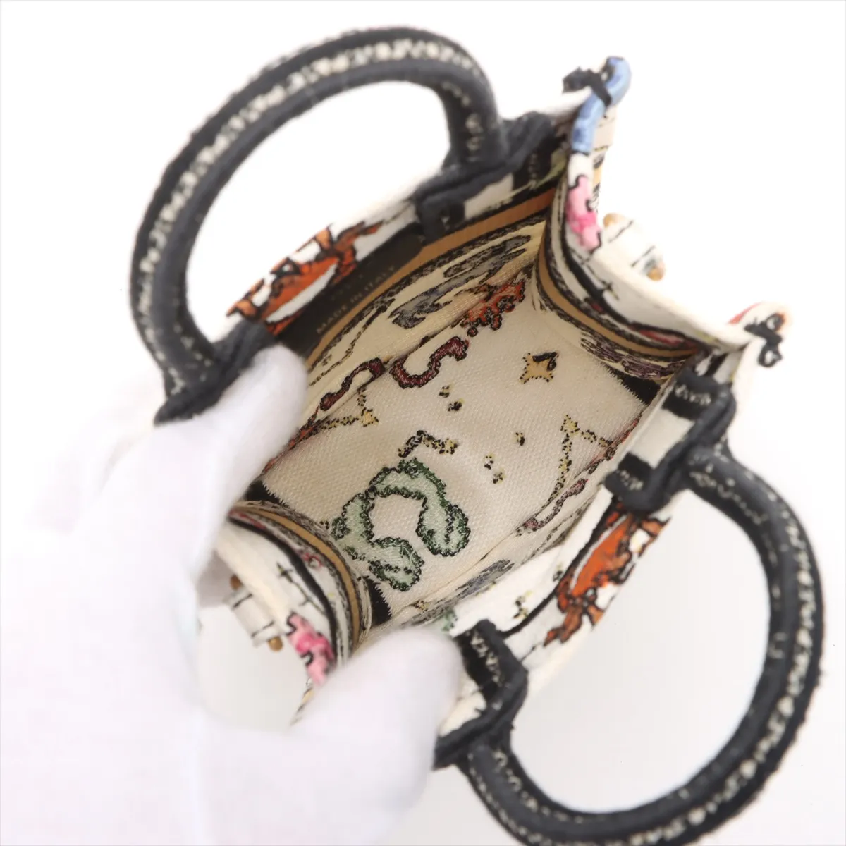 Book Tote Mini Phone Bag Canvas 2WAY Handbag Multicolor — view 8