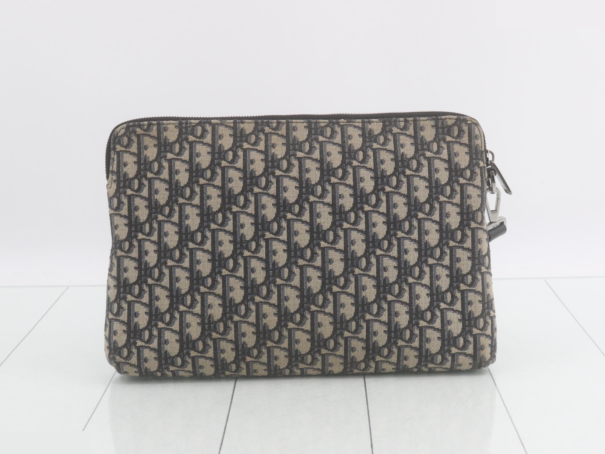 Oblique Canvas Clutch Bag — view 2
