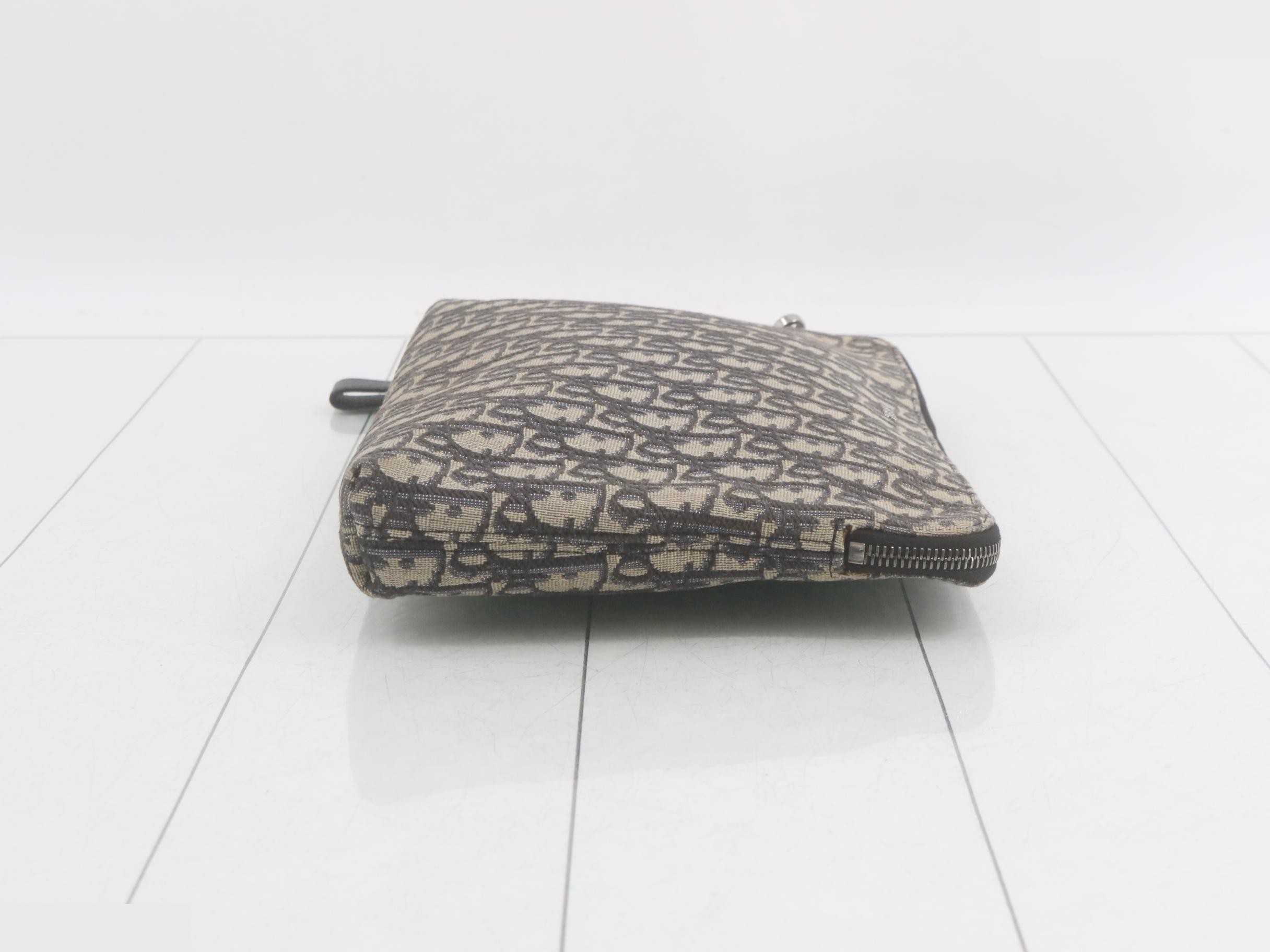 Oblique Canvas Clutch Bag — view 3