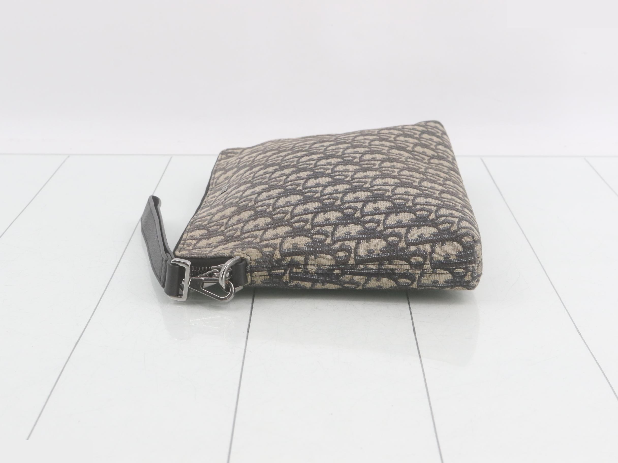 Oblique Canvas Clutch Bag — view 4