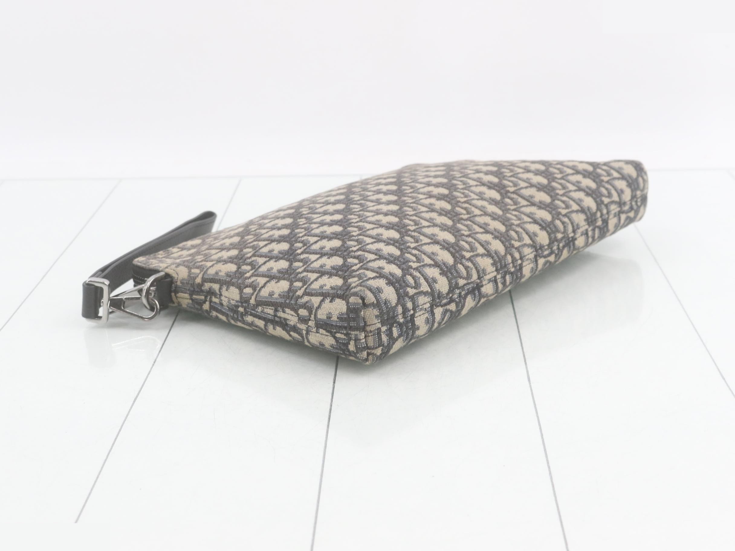 Oblique Canvas Clutch Bag — view 5