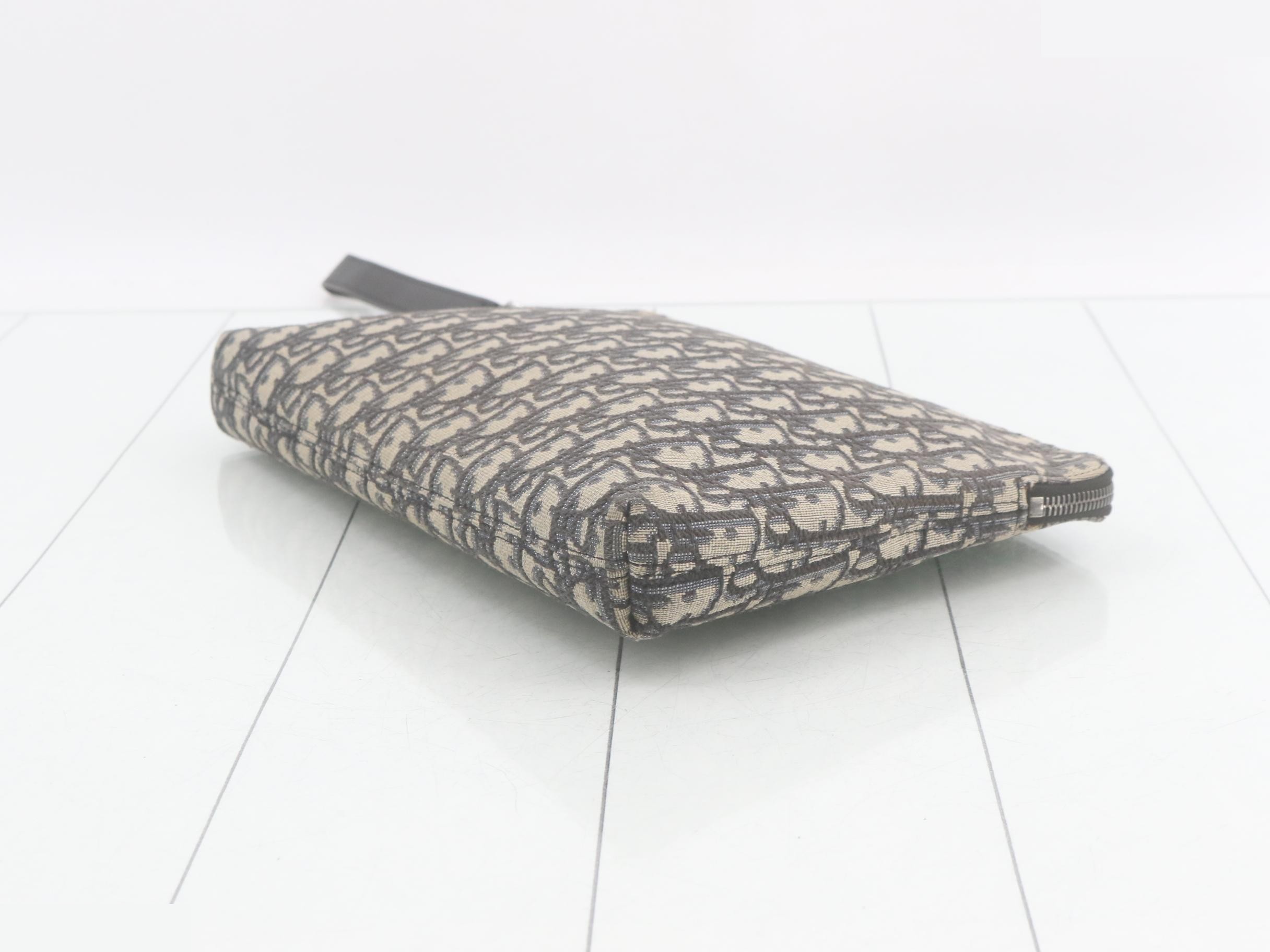 Oblique Canvas Clutch Bag — view 6