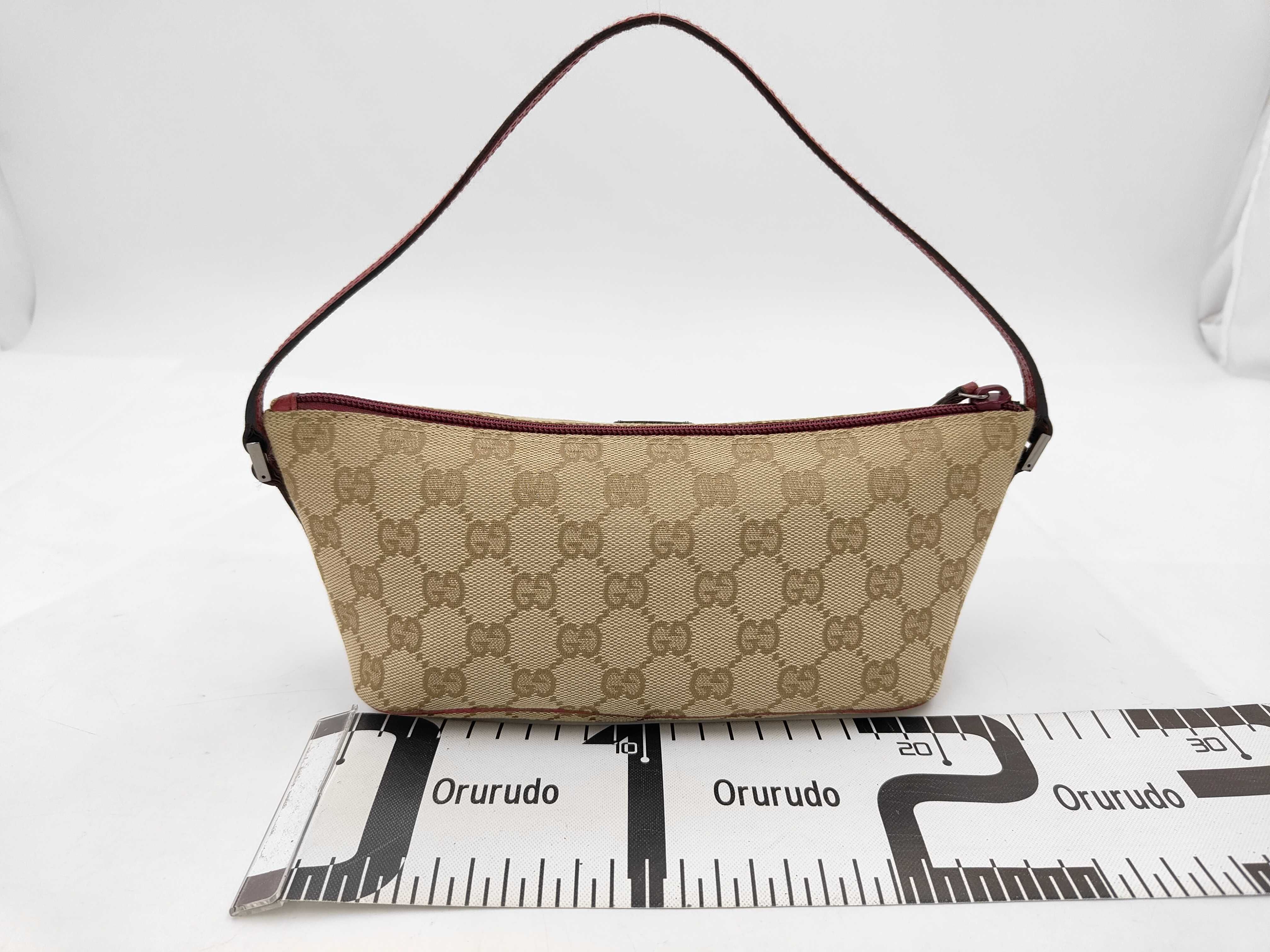 GG Canvas Handbag with Purple Handles — view 2