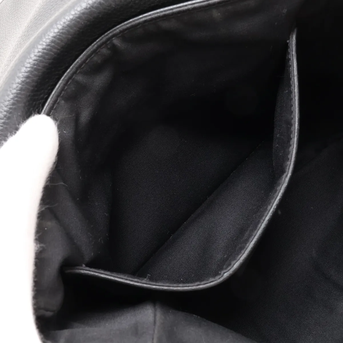 Saddle Messenger Small Leather Shoulder Bag, Black — view 7