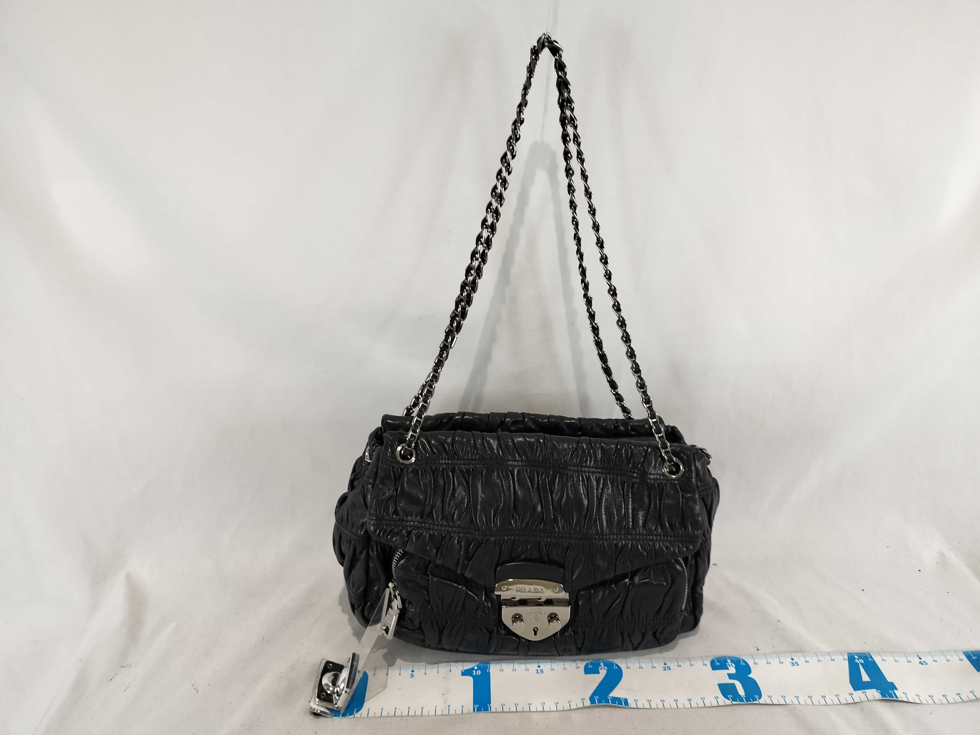Gathered Chain Shoulder Handbag — view 3