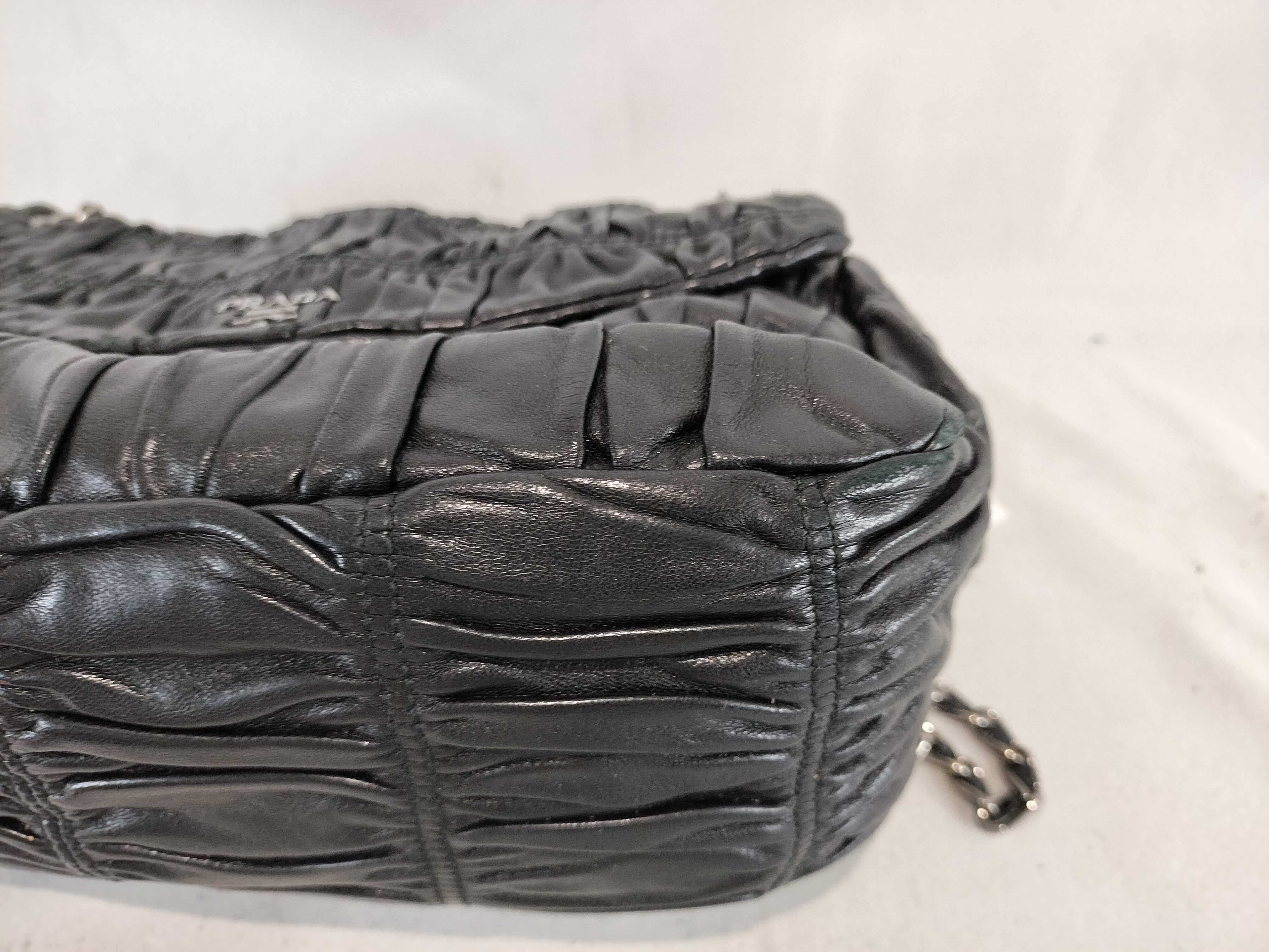 Gathered Chain Shoulder Handbag — view 7