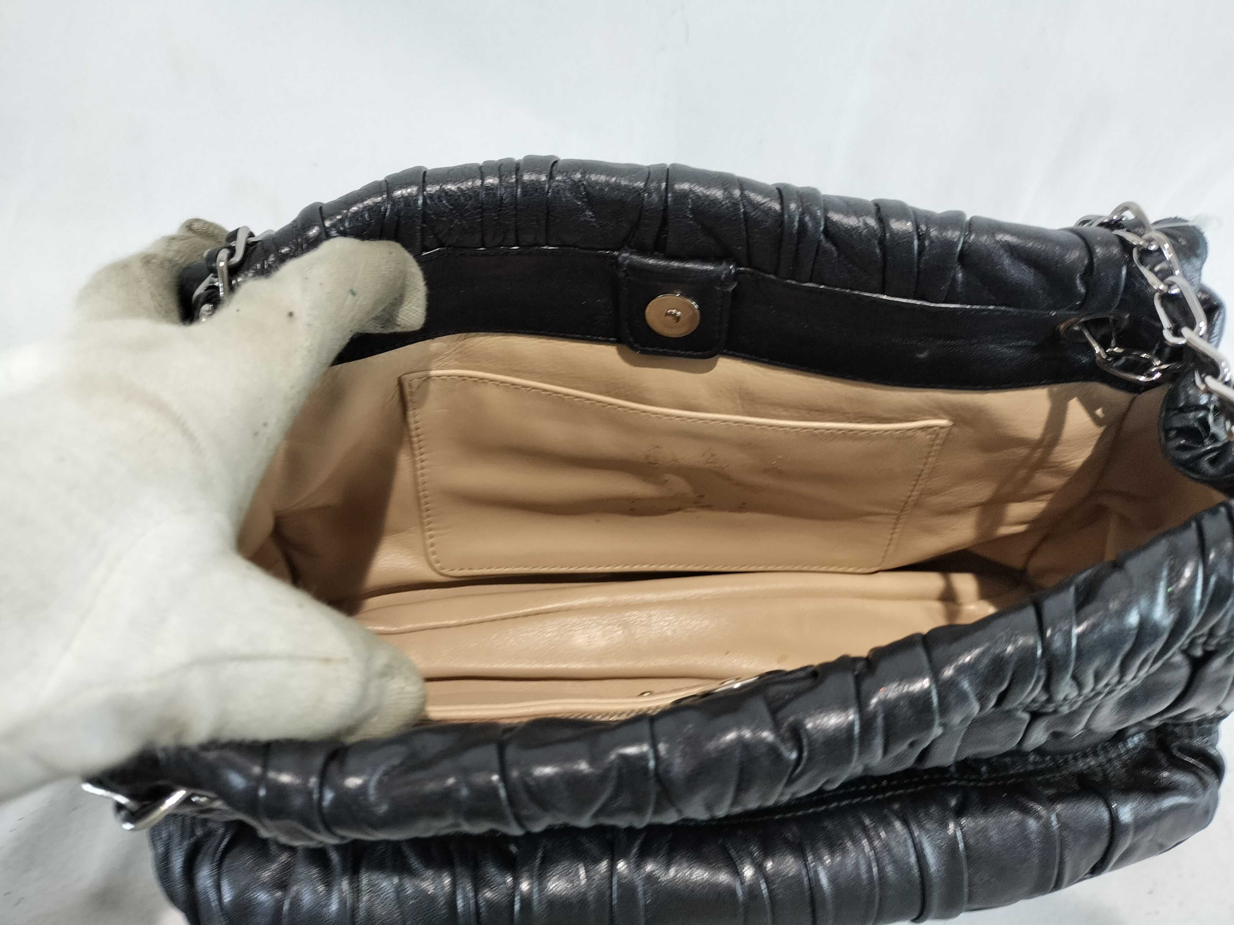 Gathered Chain Shoulder Handbag — view 9