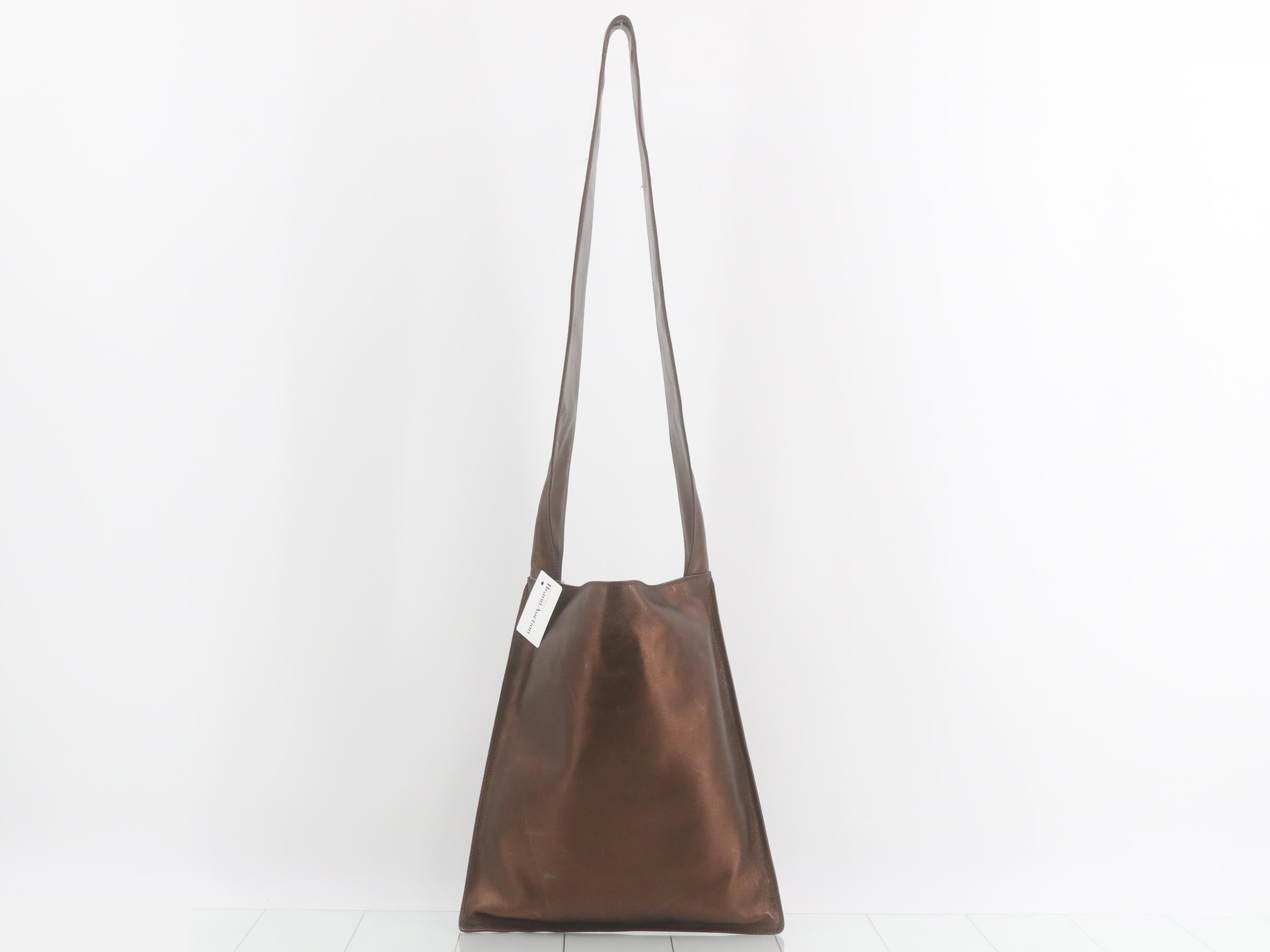 metallic shoulder bag, brown, with guarantee. — view 2