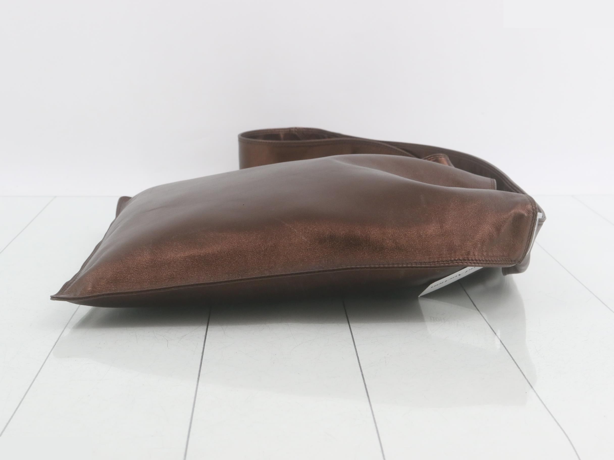 metallic shoulder bag, brown, with guarantee. — view 3