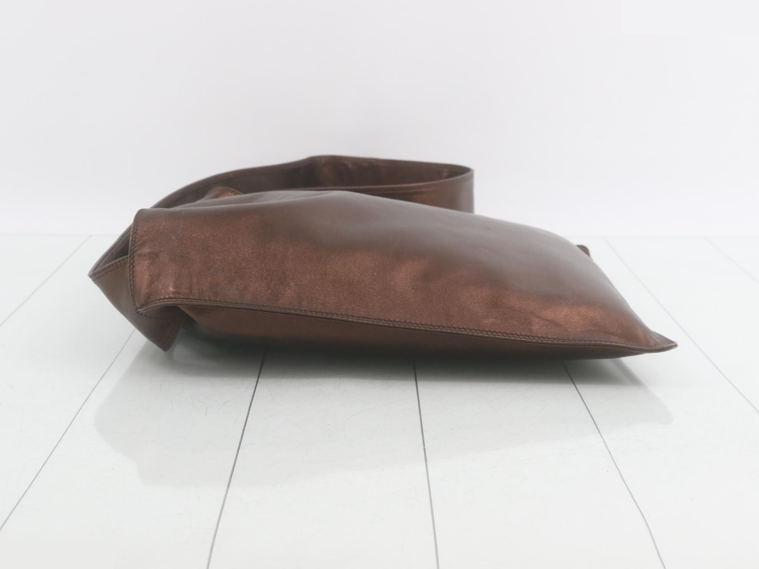 metallic shoulder bag, brown, with guarantee. — view 4