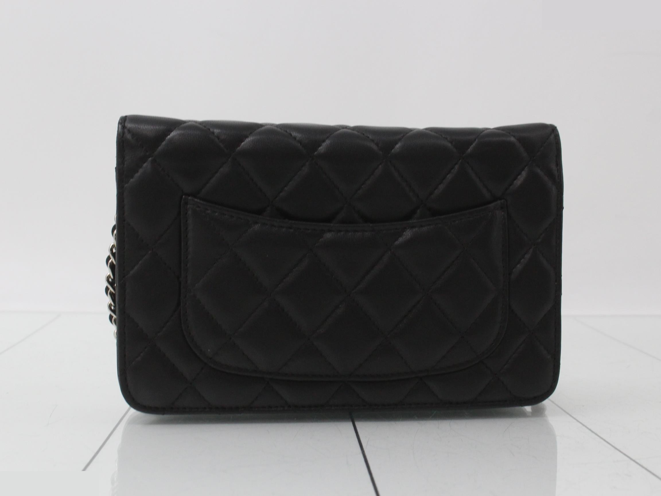 Matelassé Lambskin Coco Mark Chain Wallet — view 2