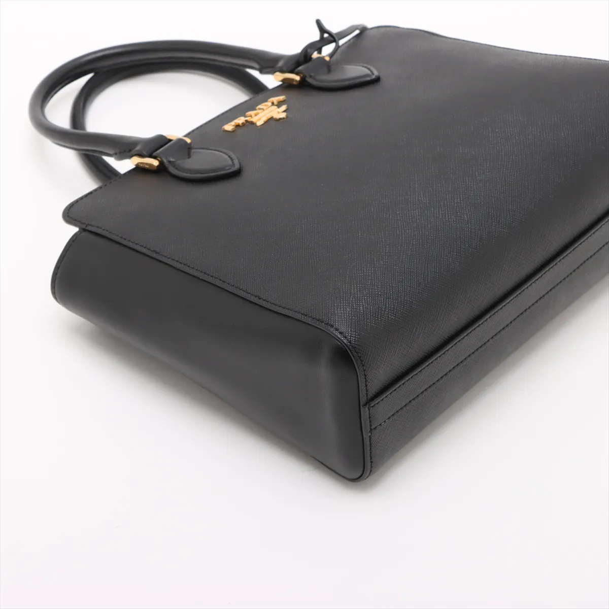Saffiano Leather 2WAY Handbag Black — view 4