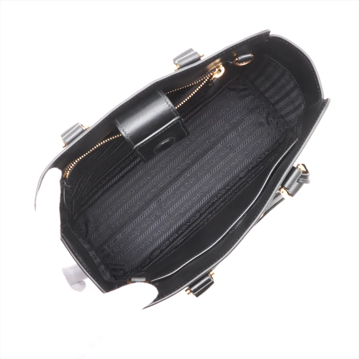 Saffiano Leather 2WAY Handbag Black — view 8