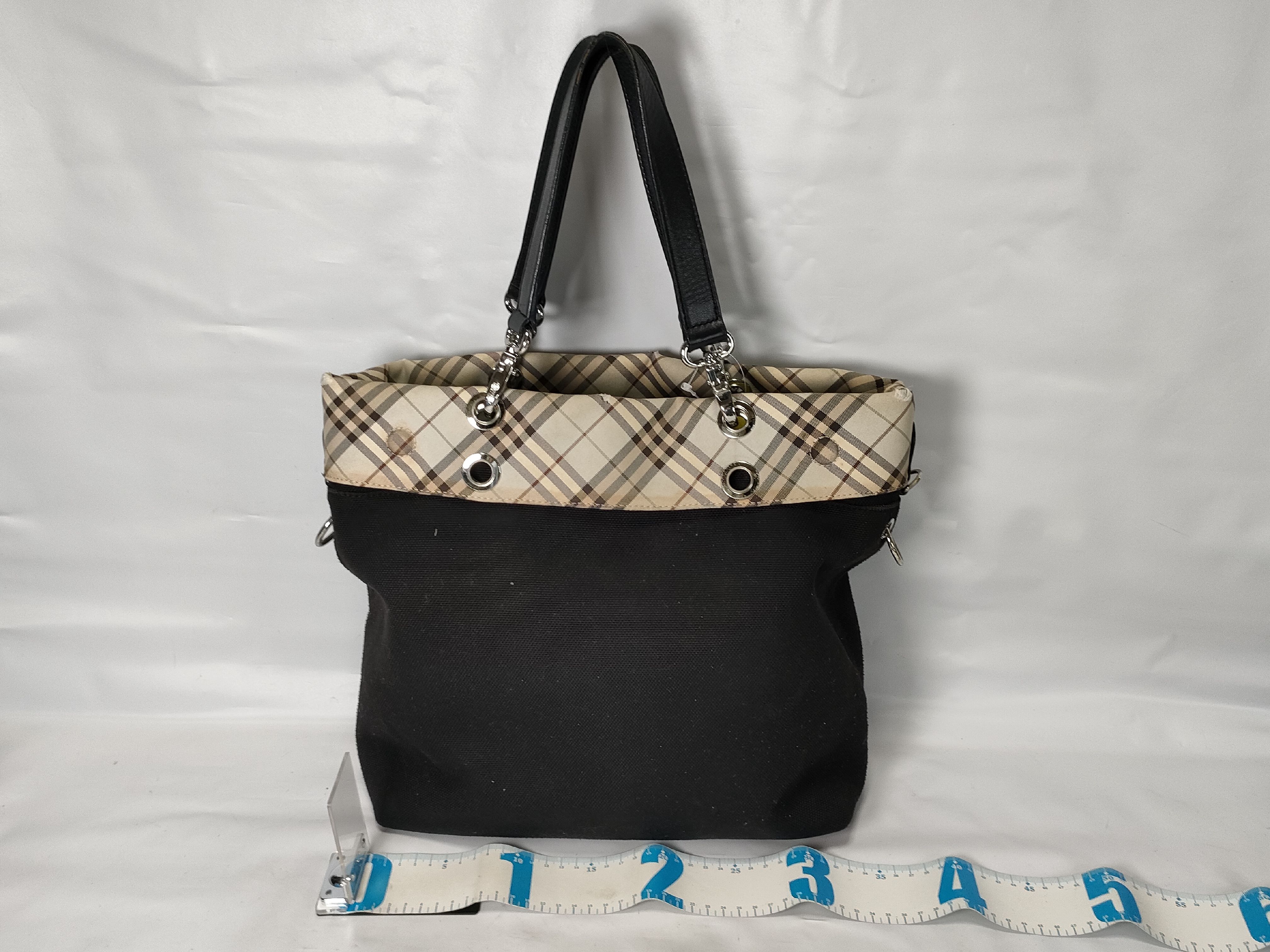 Nova Check Tote Leather Handle Tote Bag — view 2