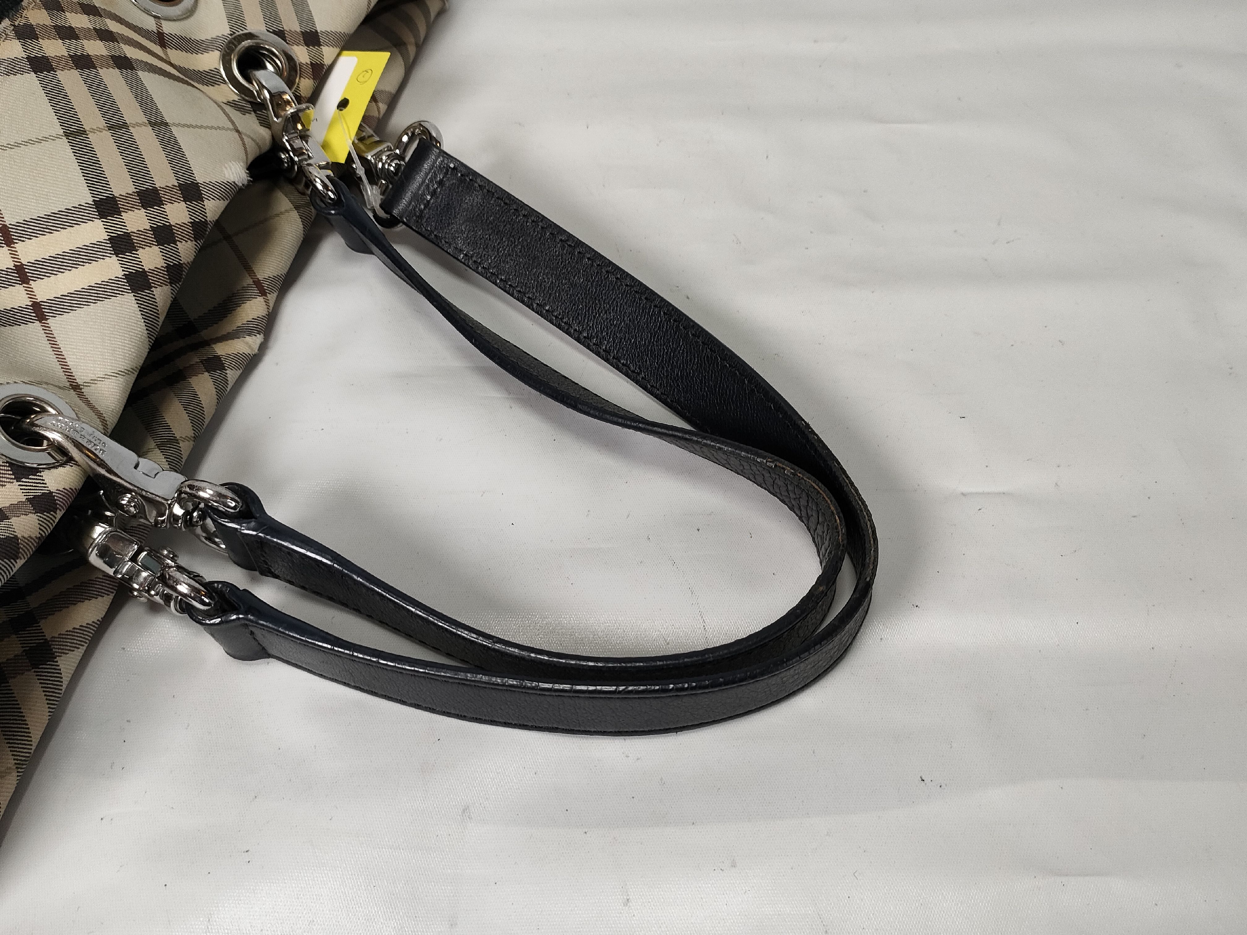 Nova Check Tote Leather Handle Tote Bag — view 3