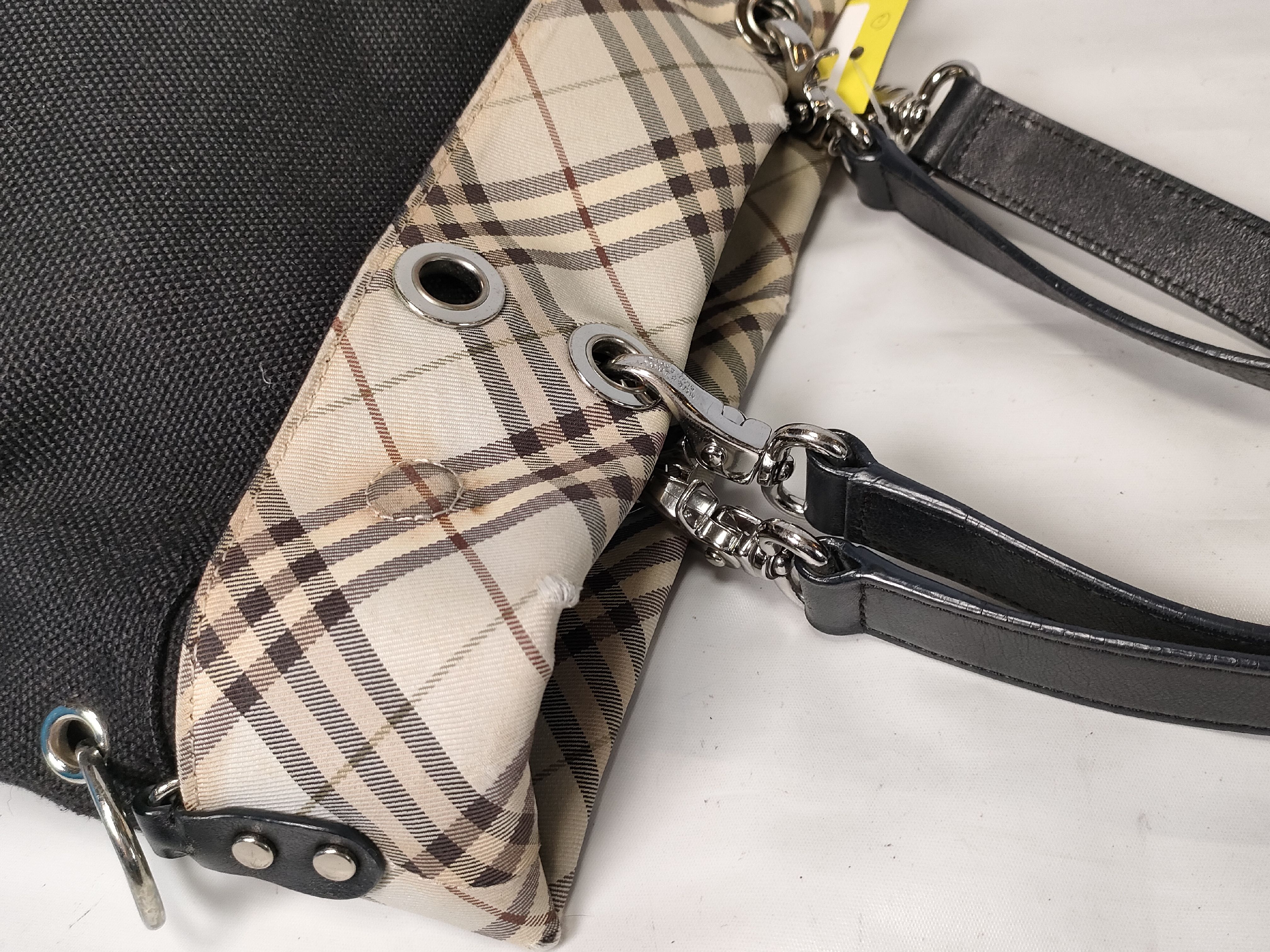 Nova Check Tote Leather Handle Tote Bag — view 5