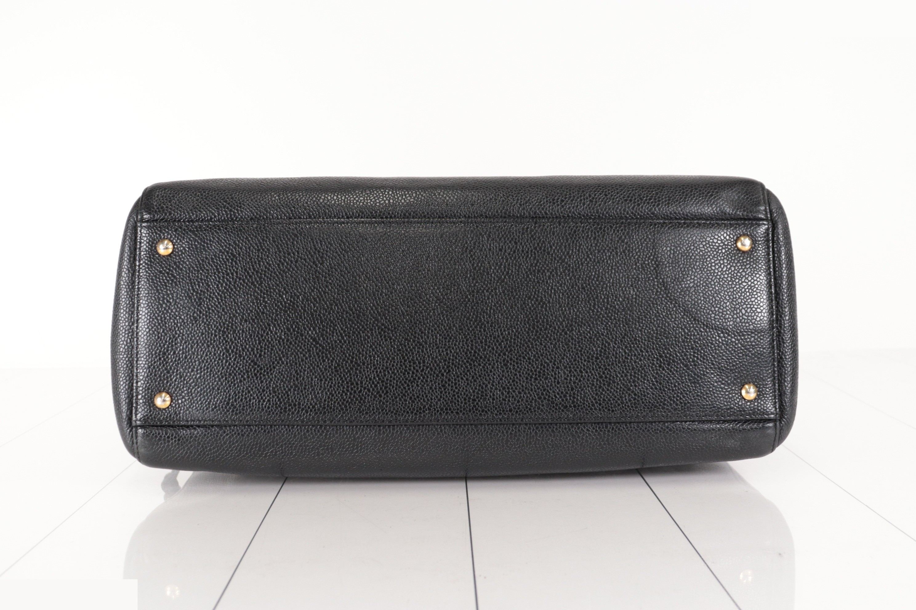 DecaCoco Caviar Chain Shoulder Boston Bag, No. 5 — view 7
