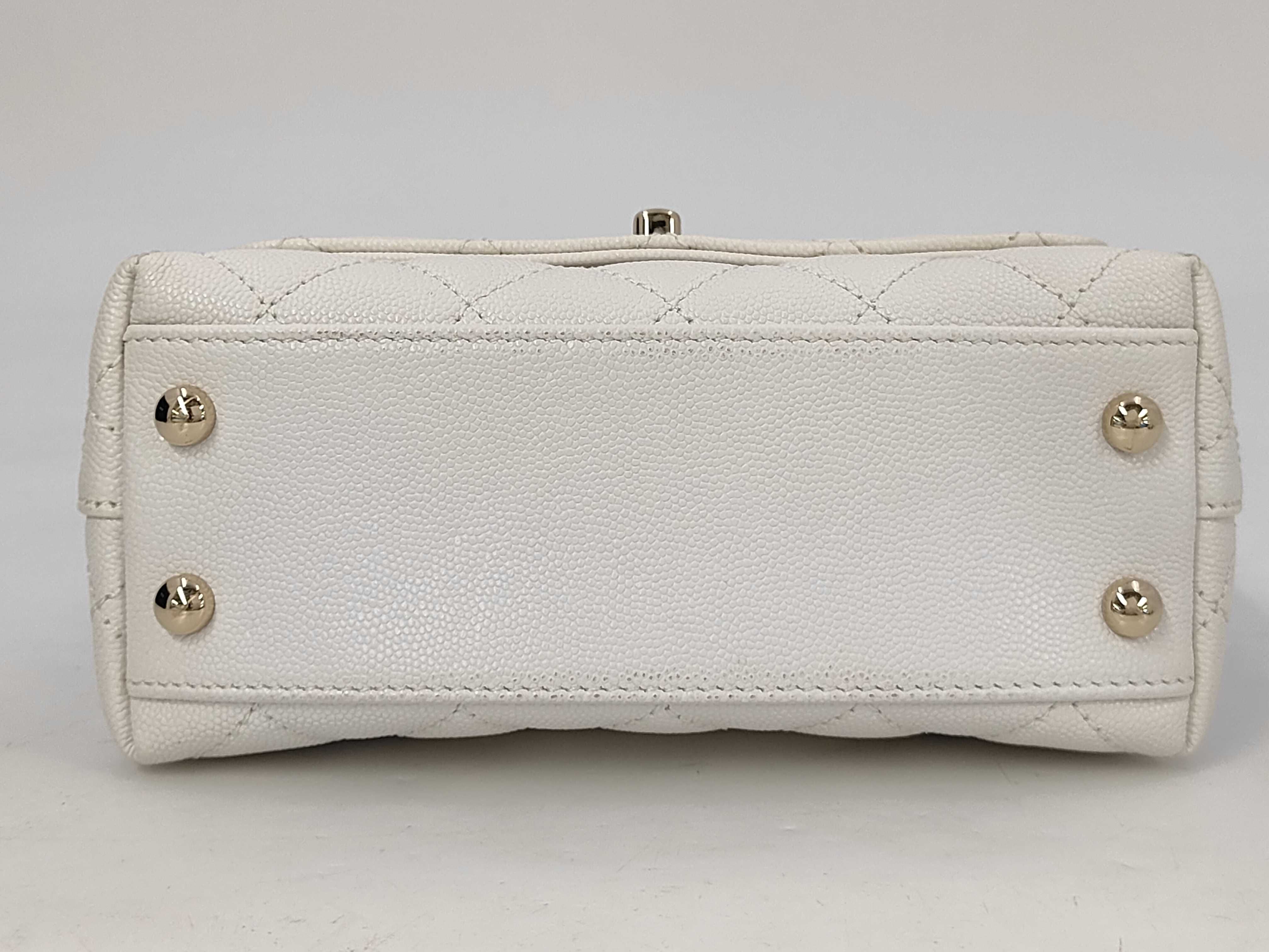 Coco Handle Mini Matelassé Handbag, Caviar Skin Shoulder Bag — view 5