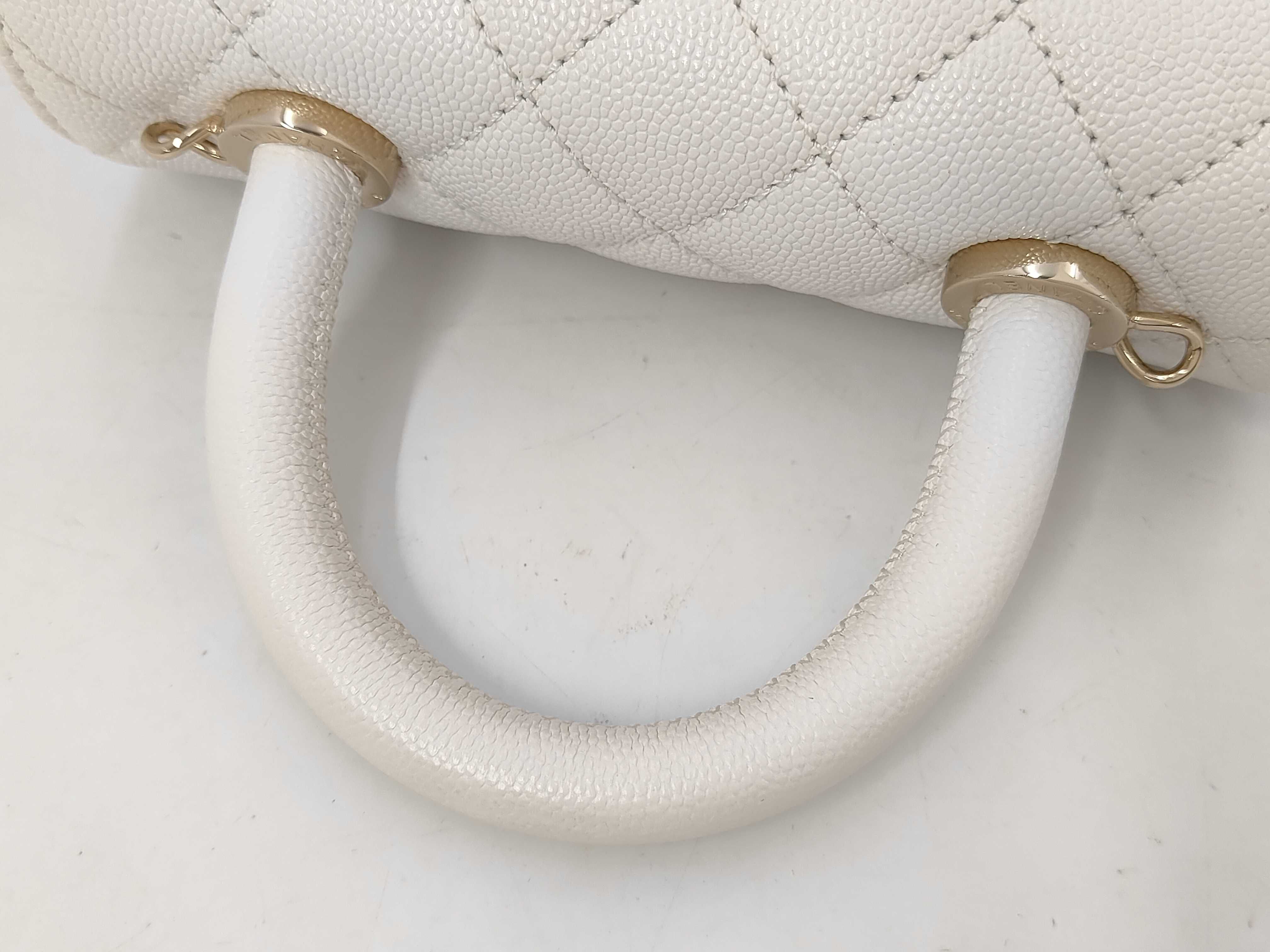 Coco Handle Mini Matelassé Handbag, Caviar Skin Shoulder Bag — view 6