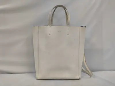 Leather Vertical Cabas Small 2-Way Tote Bag Handbag