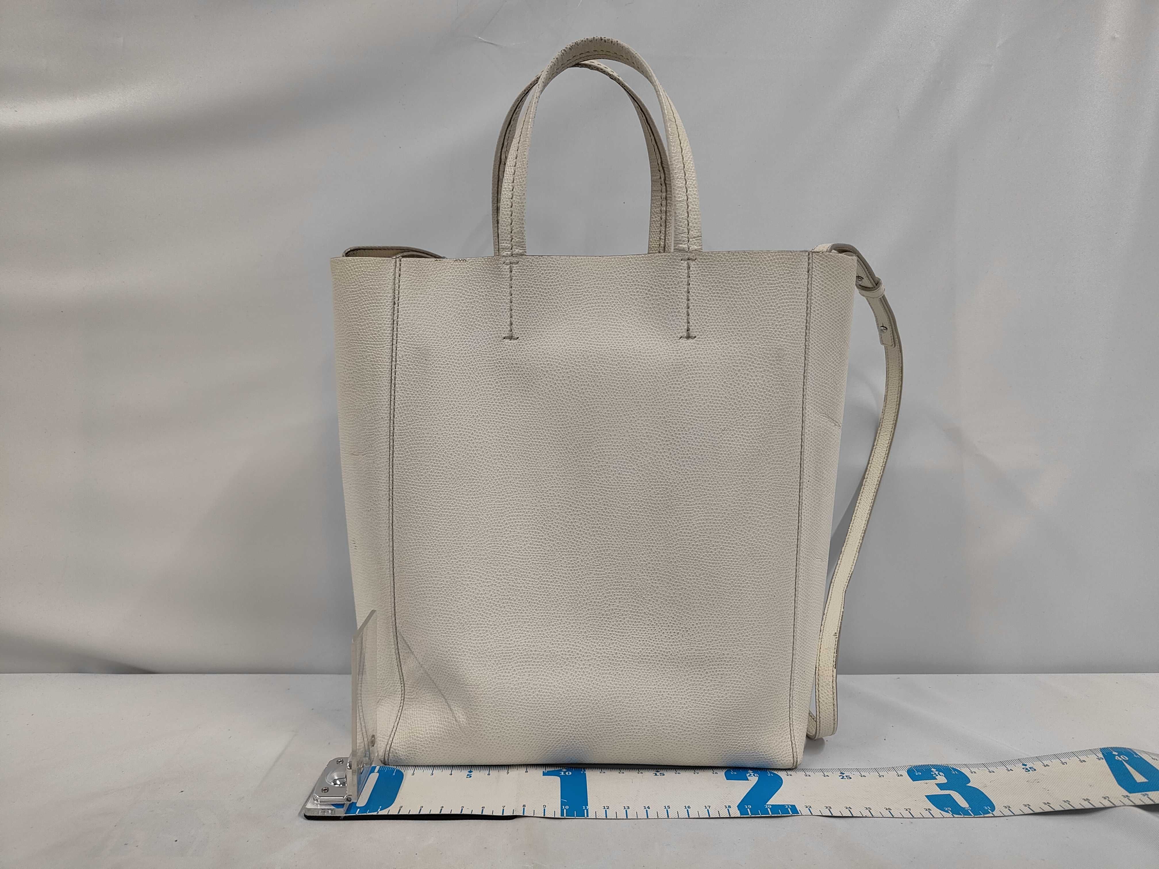 Leather Vertical Cabas Small 2-Way Tote Bag Handbag — view 2