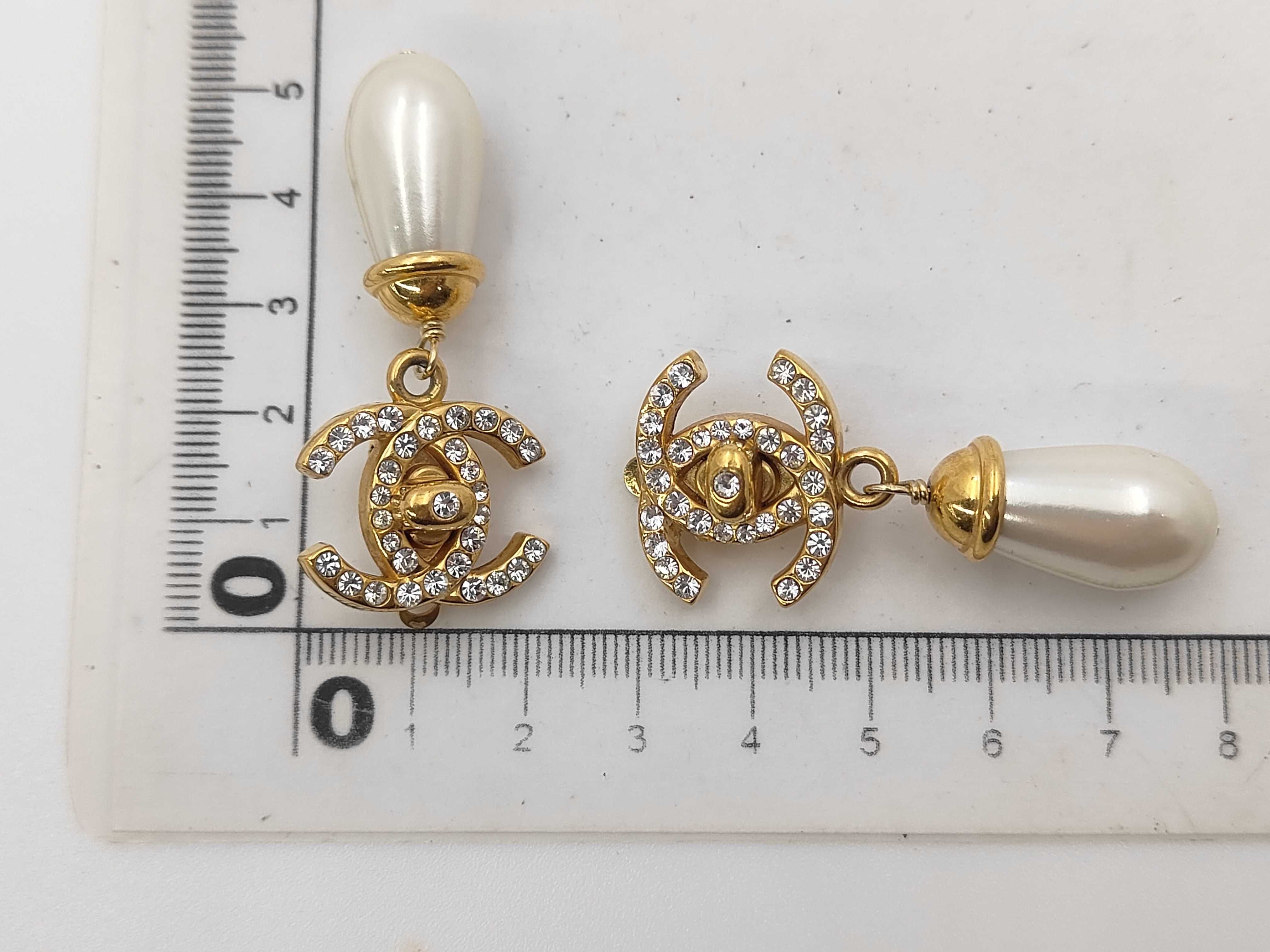 Coco Mark Gold Pearl Earrings — view 4