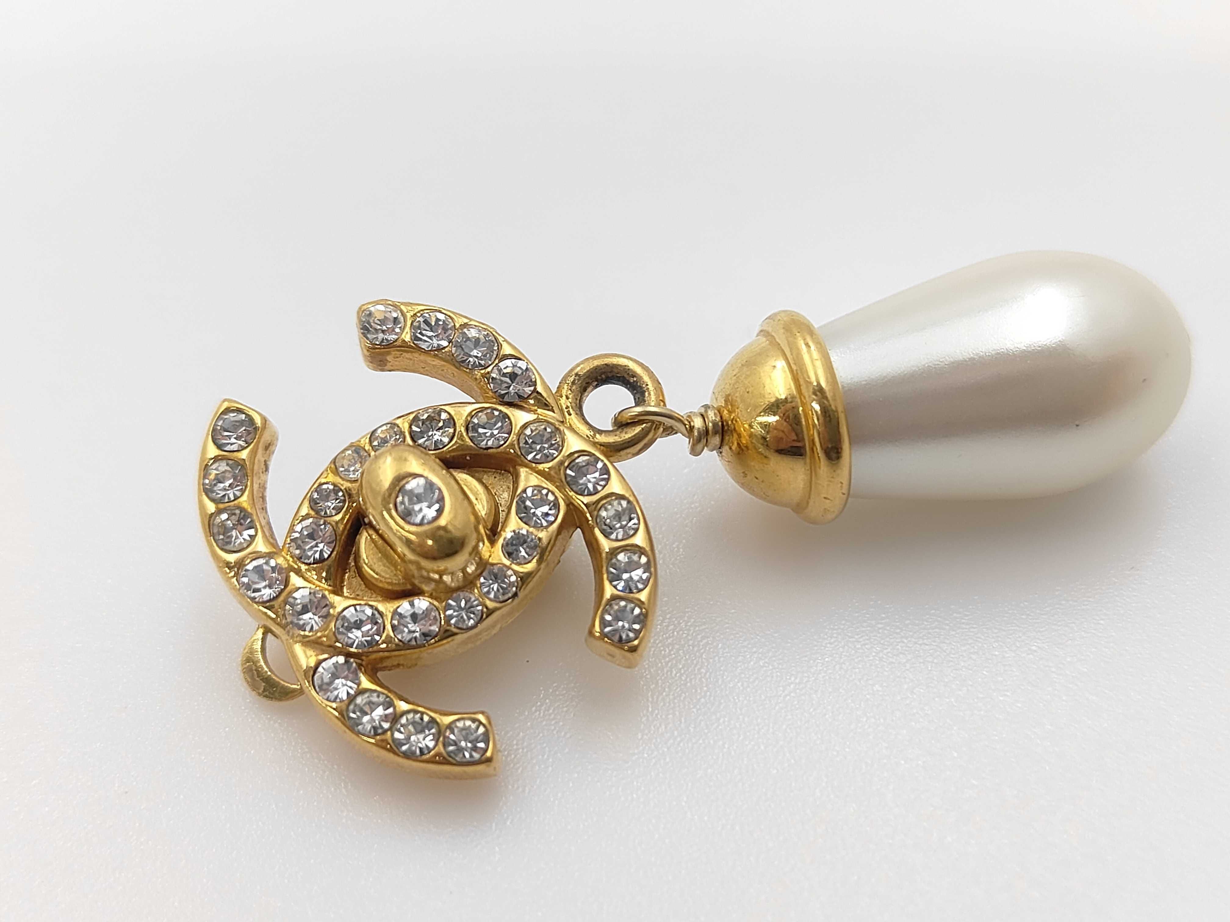 Coco Mark Gold Pearl Earrings — view 6