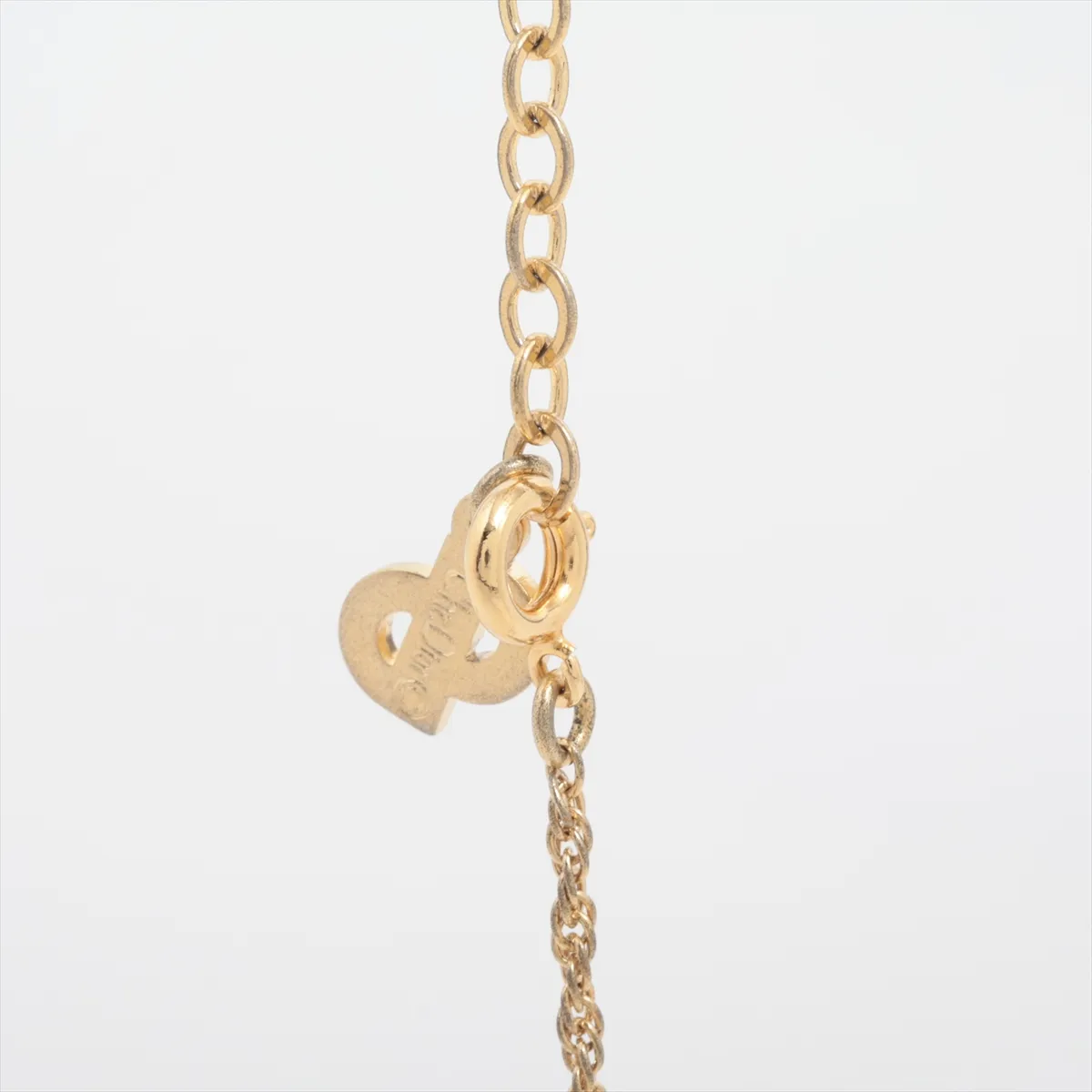 CD logo necklace, GP gold. Shows — view 3
