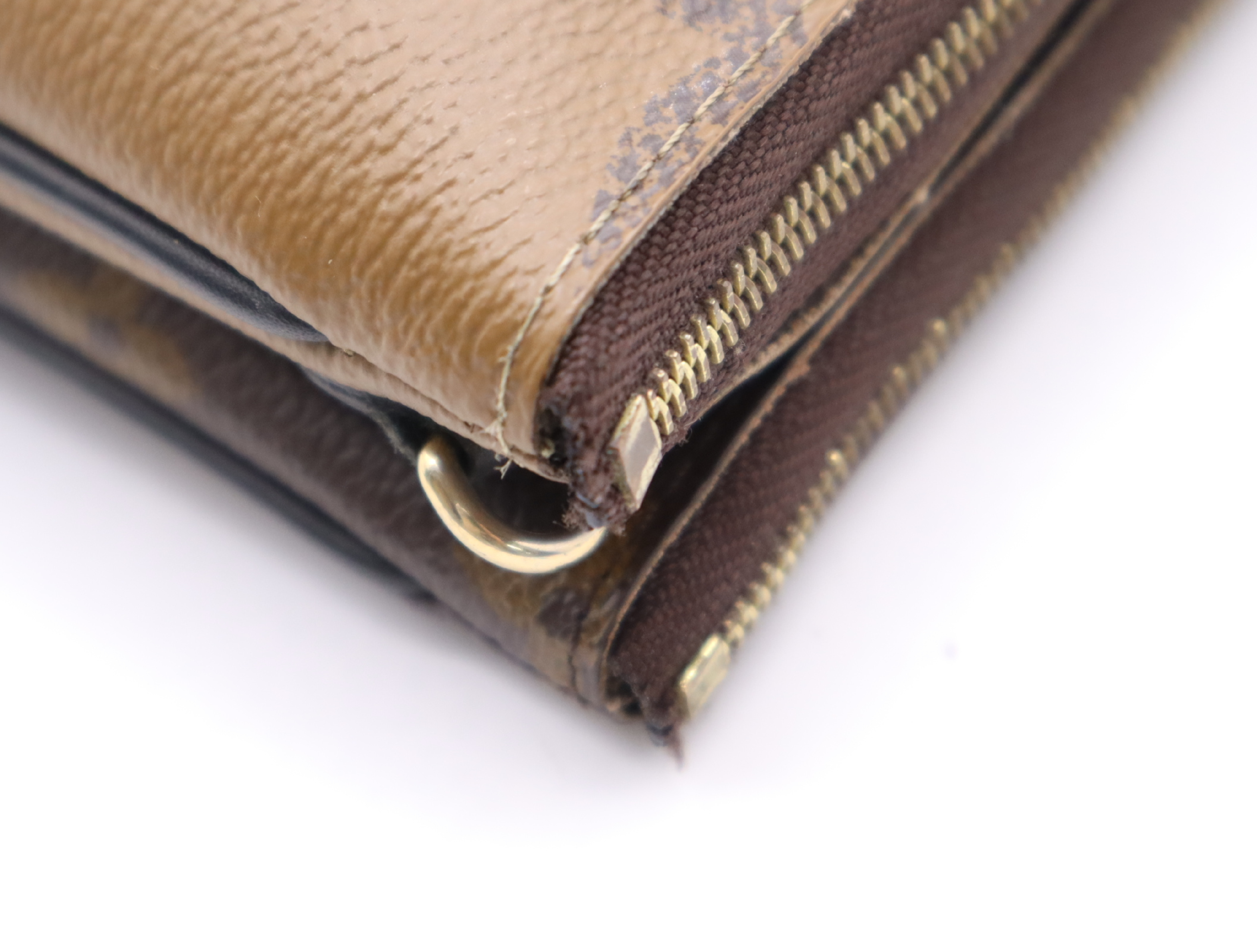 M69203 Reverse Pochette Double Zip Shoulder Bag with Shoulder Strap and Box — view 8