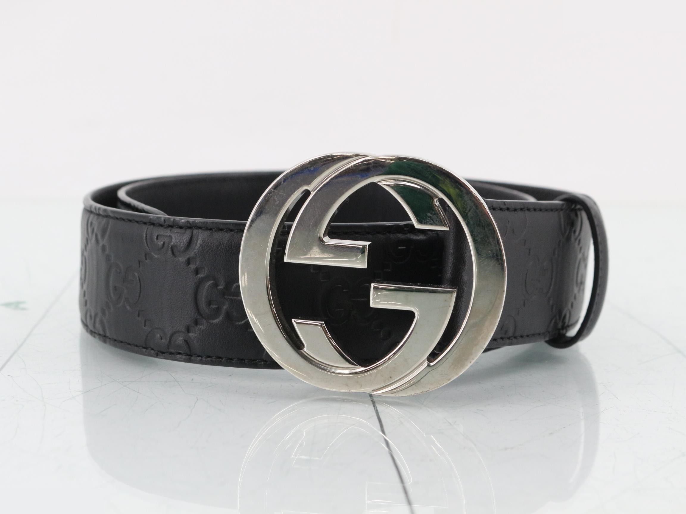 Leather belt (interlocking G buckle)