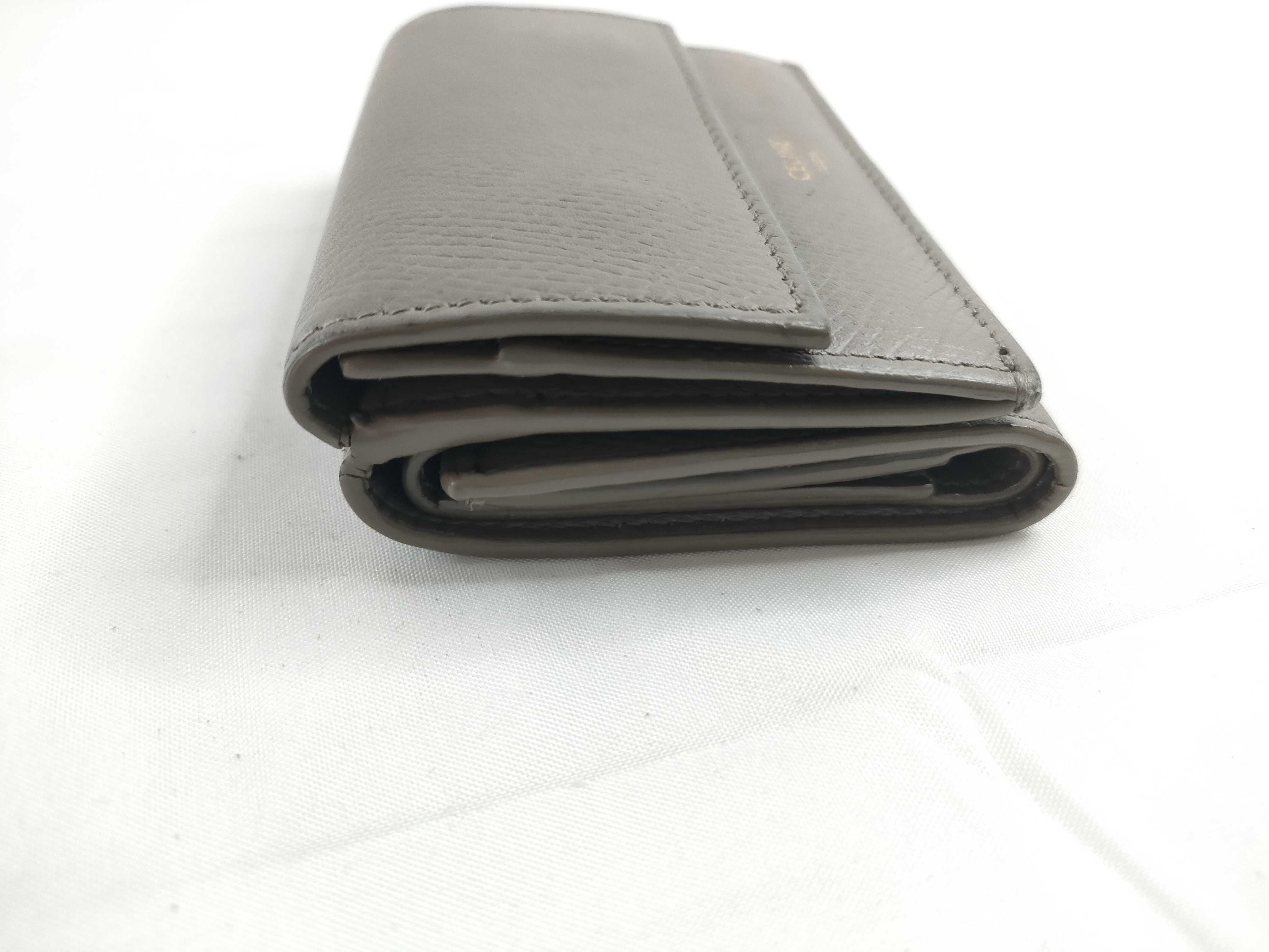 Trifold Compact Wallet, Greige — view 5