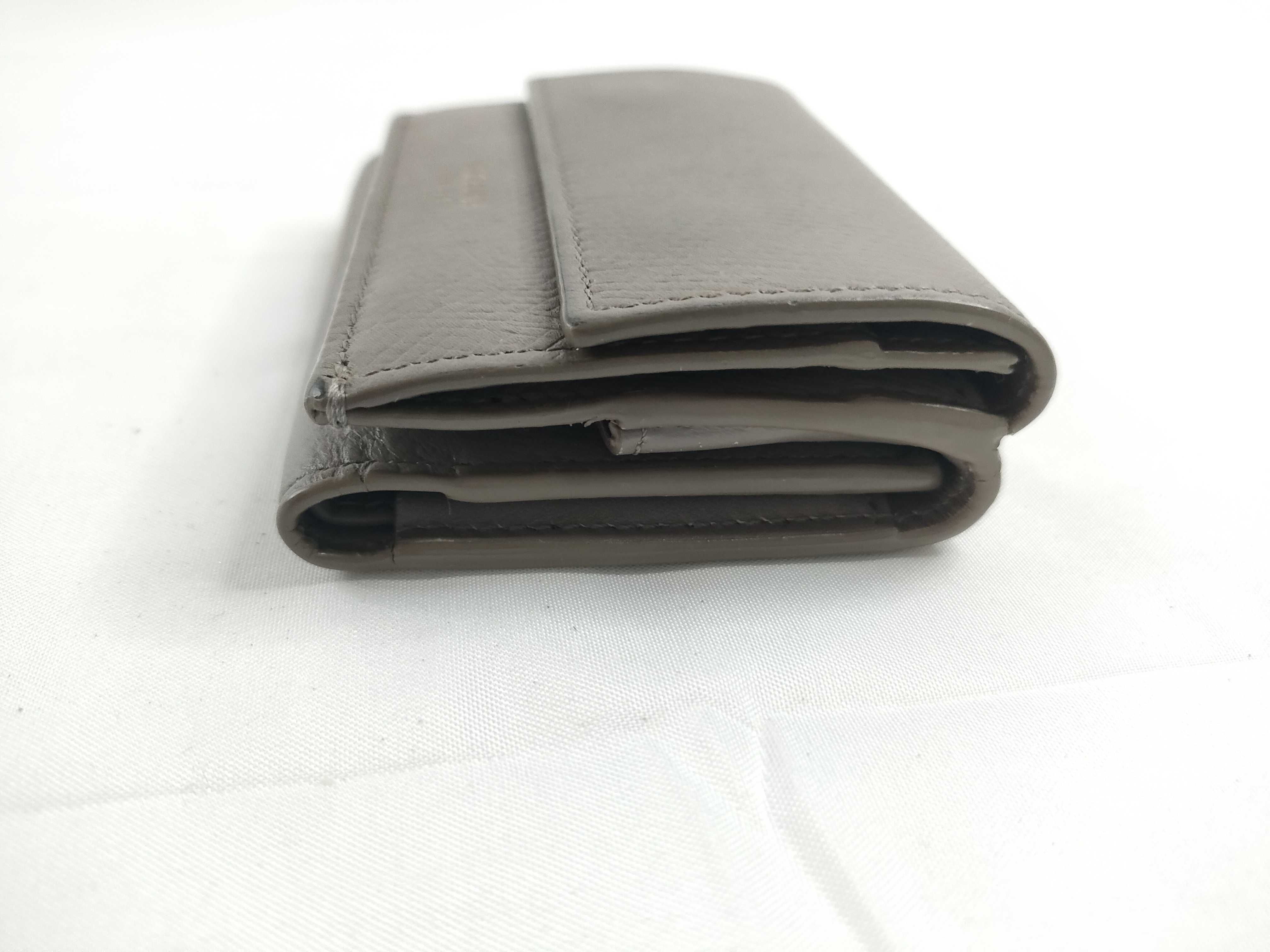 Trifold Compact Wallet, Greige — view 7