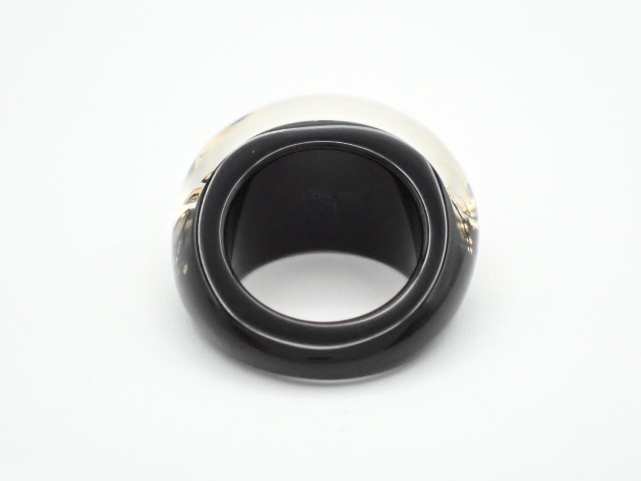 Monogram ring, stamped "L", actual size #16 — view 2