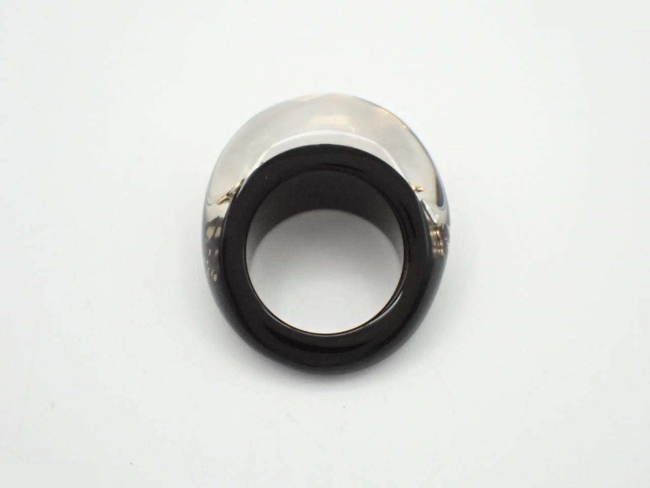 Monogram ring, stamped "L", actual size #16 — view 3