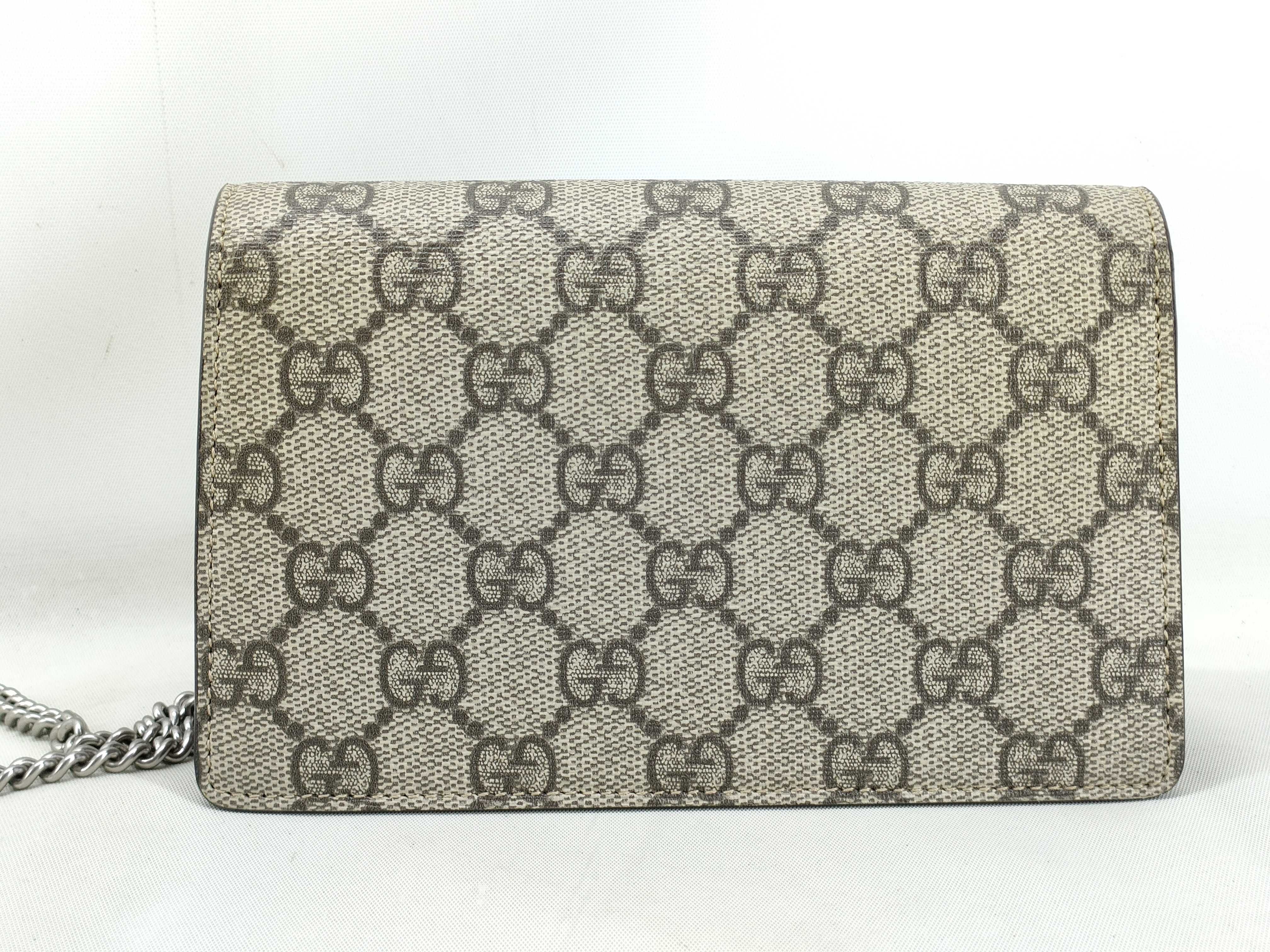GG Supreme Gucci Beige GG Supreme Dionysus Mini Bag 476432 Chain Shoulder Bag — view 2