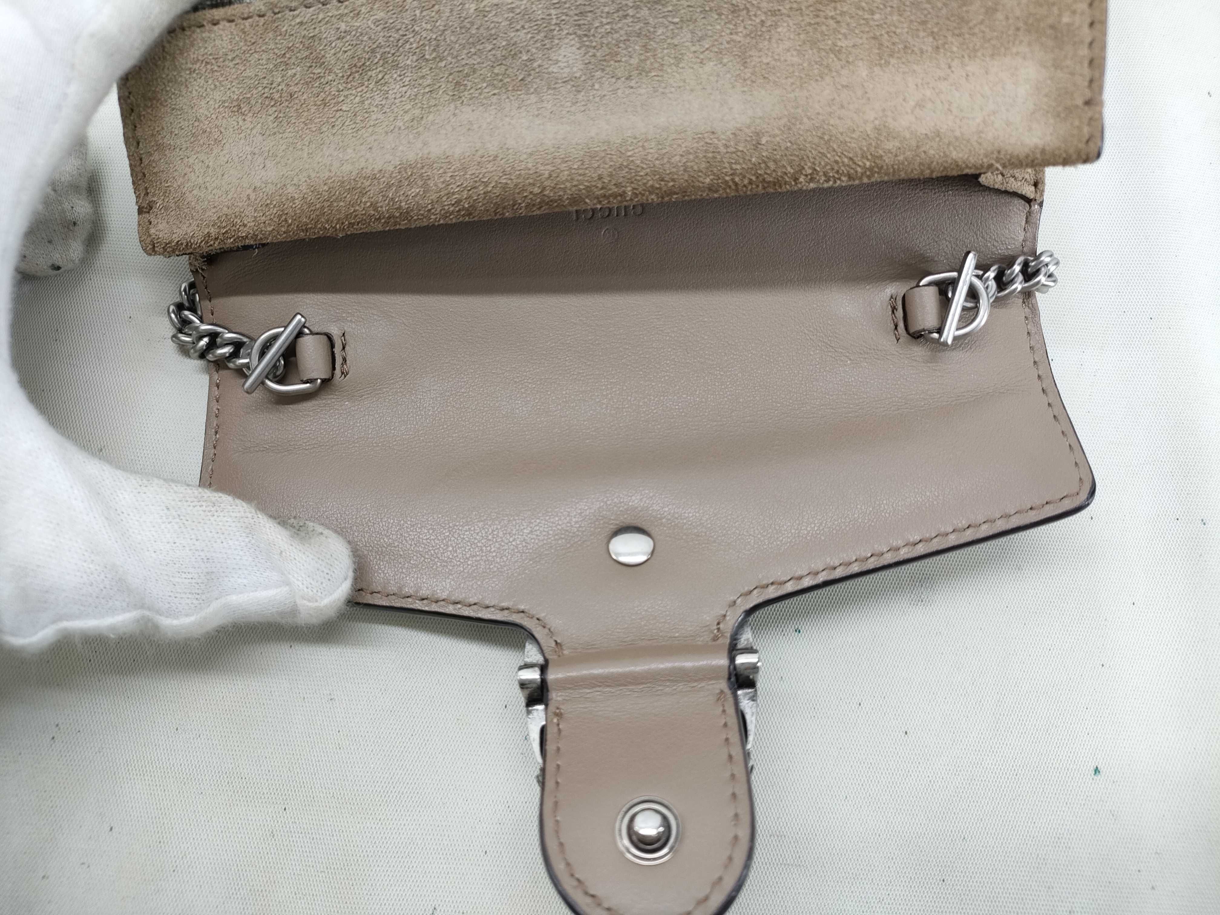 GG Supreme Gucci Beige GG Supreme Dionysus Mini Bag 476432 Chain Shoulder Bag — view 11