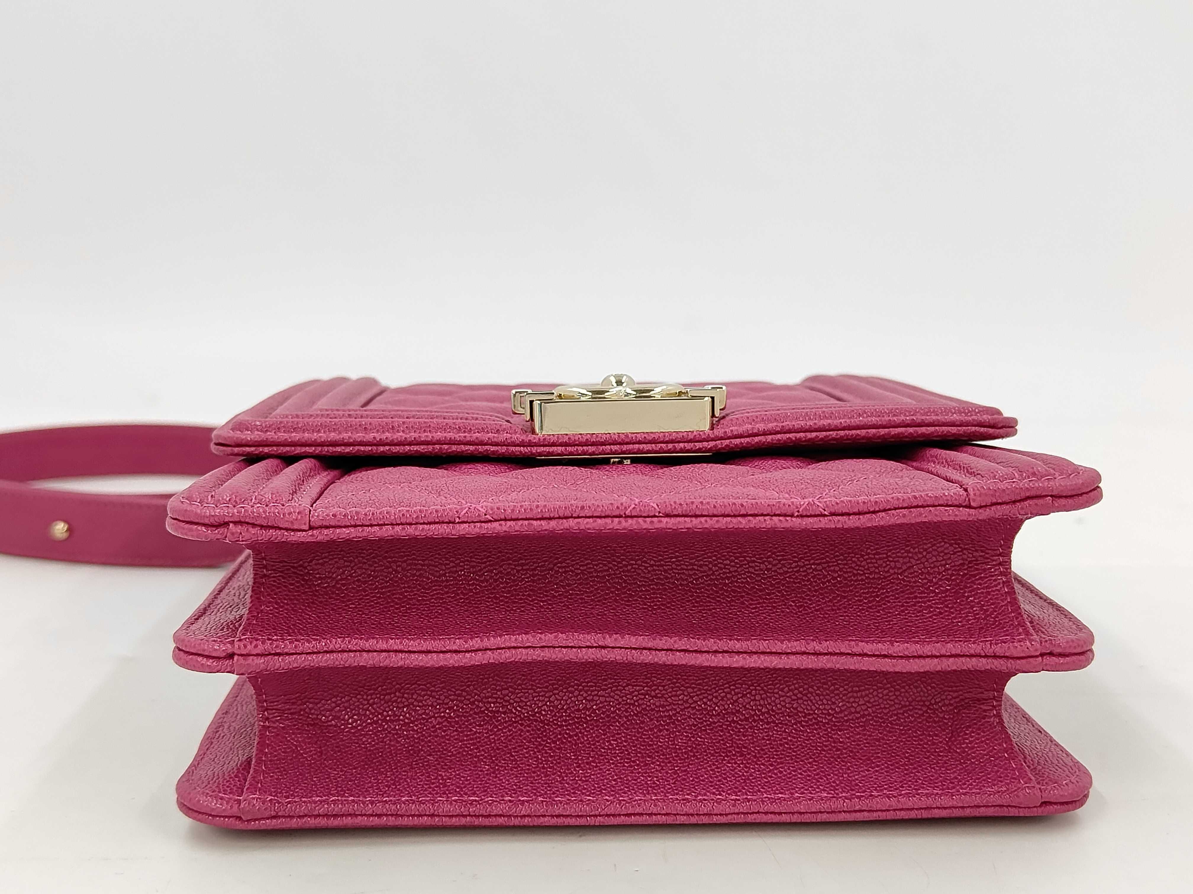 Boy Chanel Cavitation Leather Pink Shoulder Bag — view 4